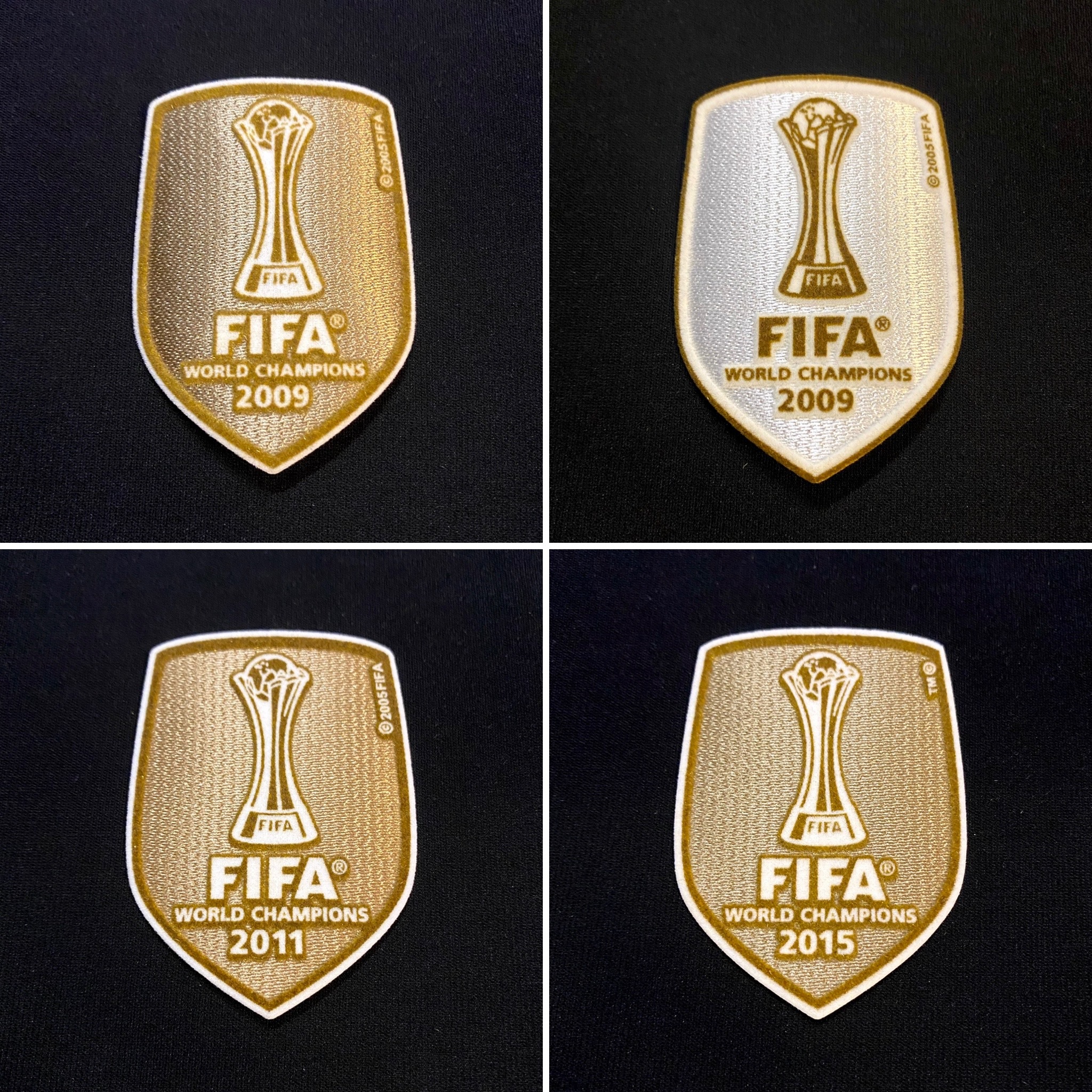 Official FIFA Club World Cup Champions patches 2009 2011 2015