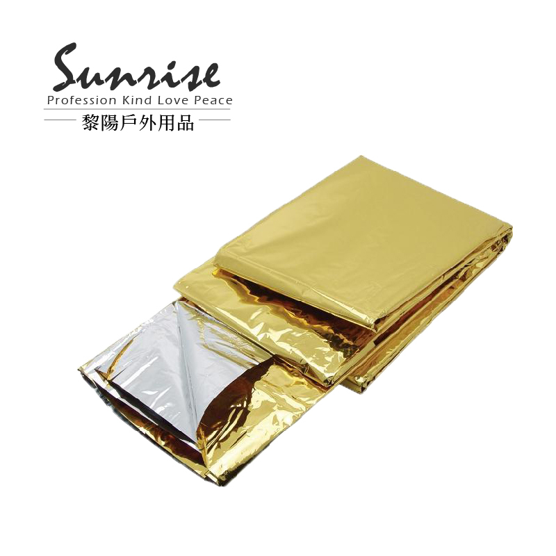 緊急求生毯(金面) 地震包/太空毯/保暖毯/防風/防水/野外求生裝備 69CHK0003