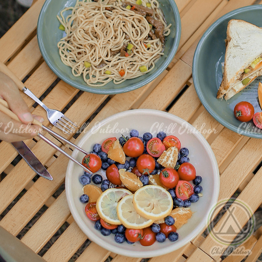 戶外風 琺瑯搪瓷餐盤－(兩色)