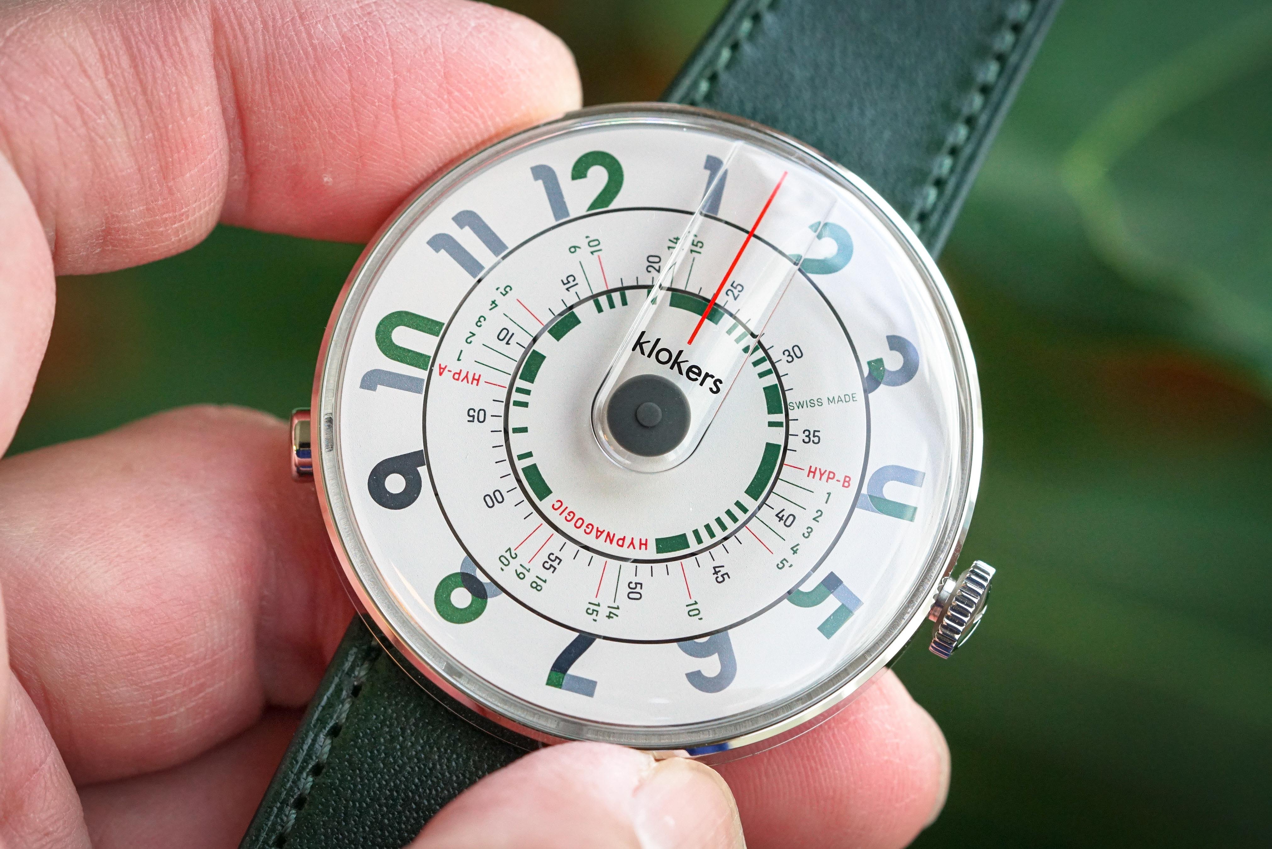 klokers 庫克錶 KLOK-01-H3 綠字錶頭+單圈皮革錶帶