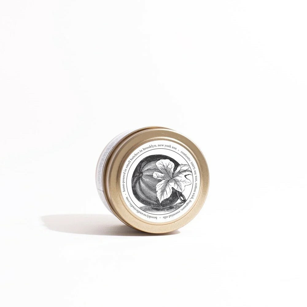 Toasted Pumpkin 烤南瓜 小金罐蠟燭 - Brooklyn Candle Studio