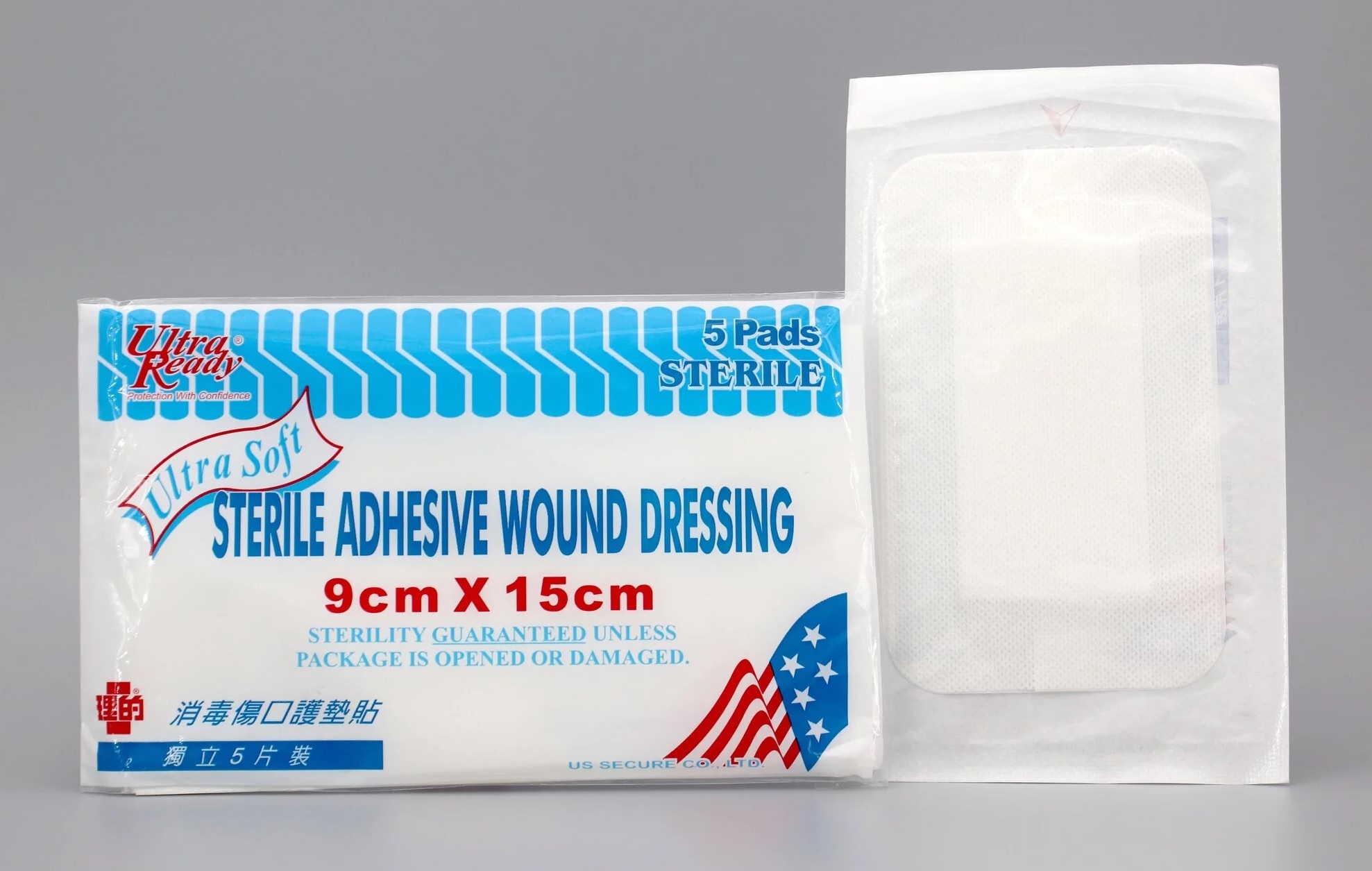 理的 - 消毒傷口護墊貼 9cm x 15cm (五片裝)