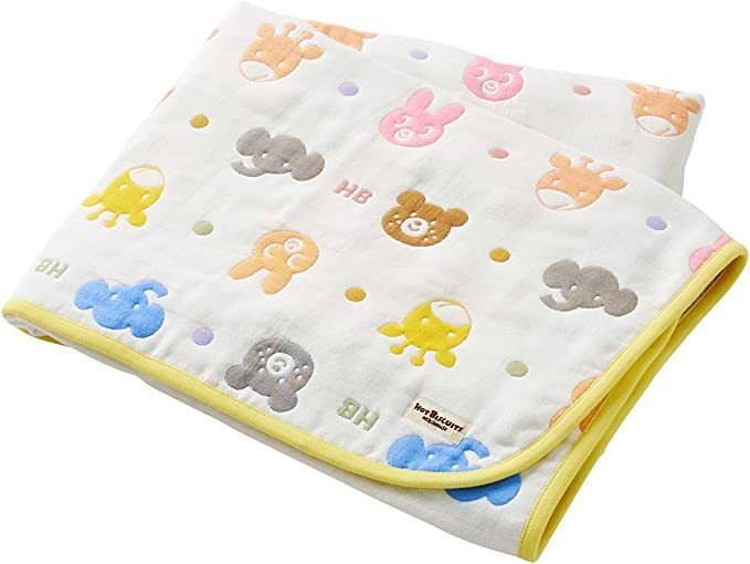 動物頭像紗布毯