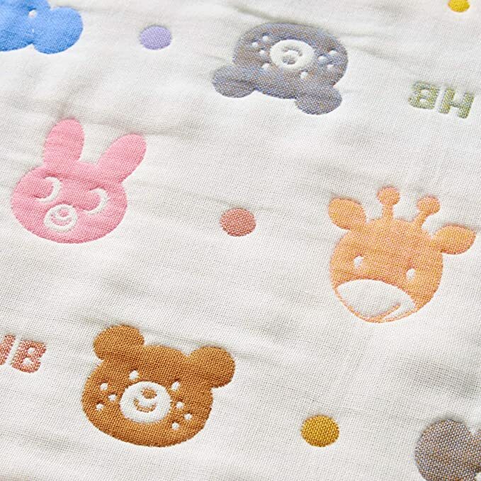 動物頭像紗布毯