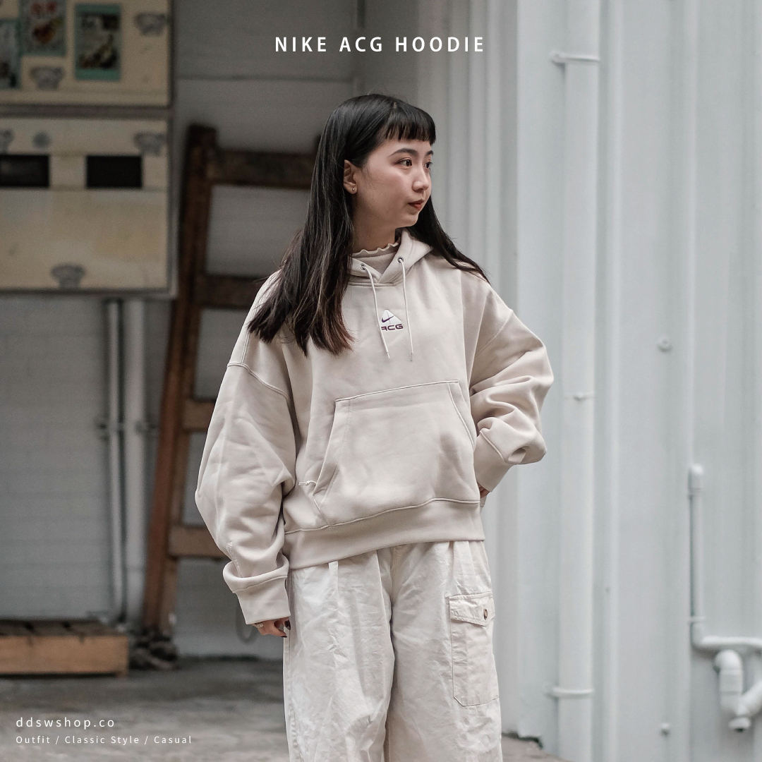Nike Acg Hoodie 帽踢 短版 重磅 寬鬆 復古刺繡Logo 奶茶 咖啡 DQ5808-104