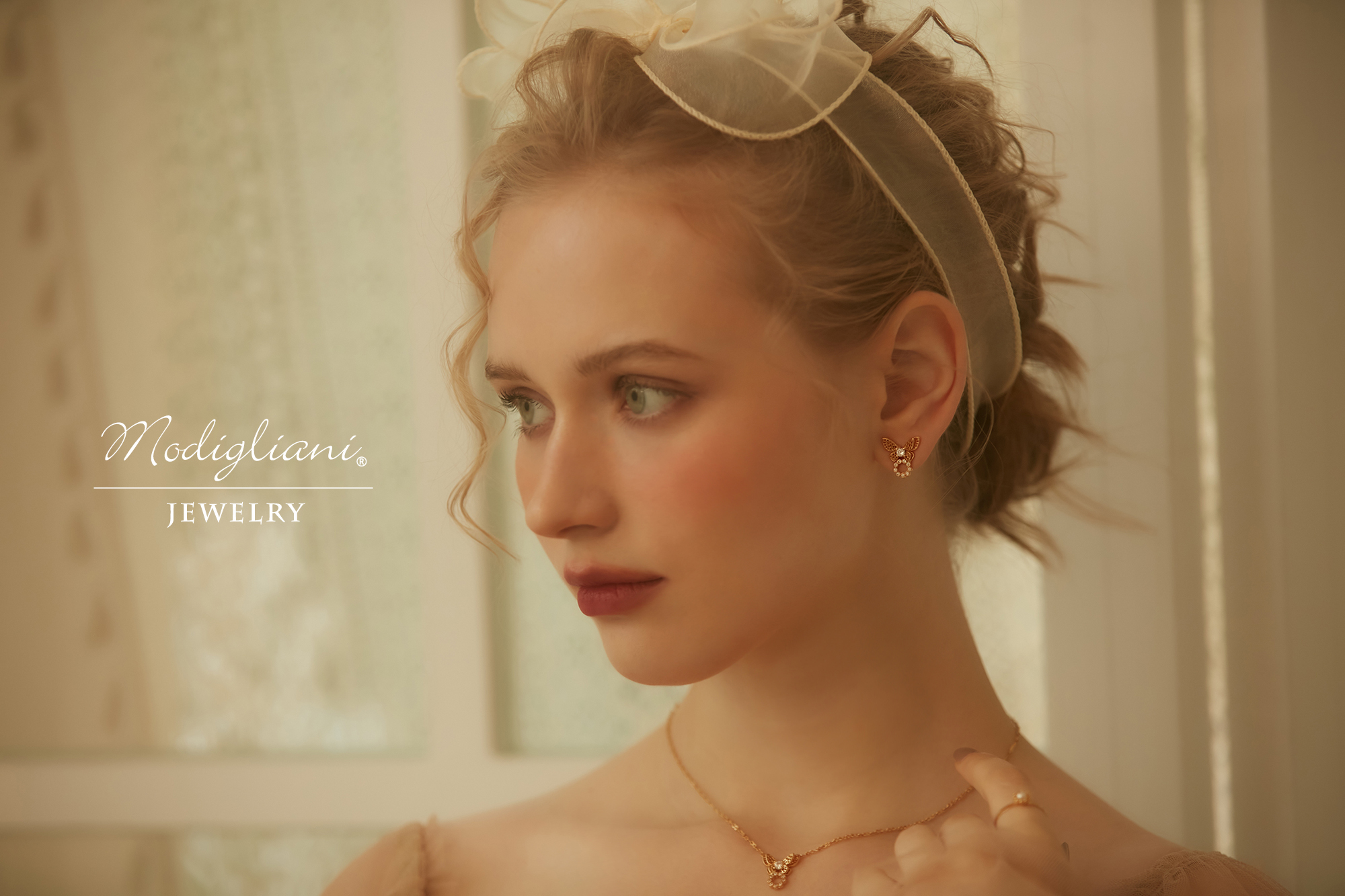 黃銅飾品,黃銅,簡約,氣質,項鍊,蝴蝶,18K金,花草,鋯石,甜美