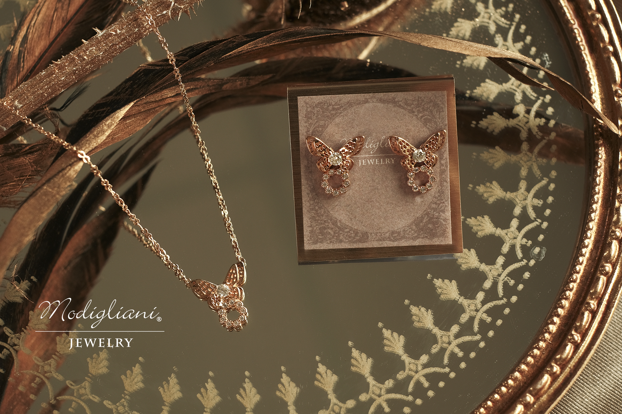 黃銅飾品,黃銅,簡約,氣質,項鍊,蝴蝶,18K金,花草,鋯石,甜美