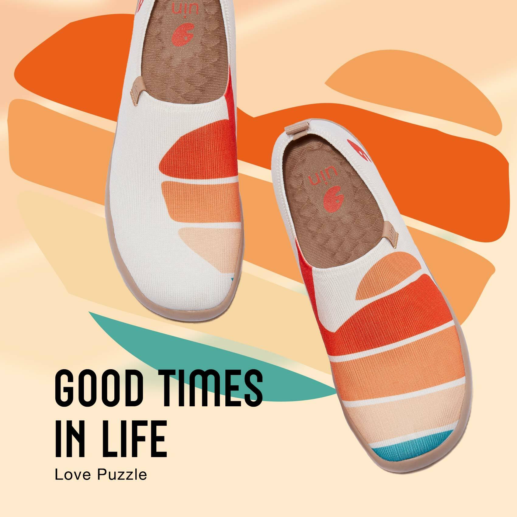 【 Uin 】西班牙原創設計 | 愛意拼湊 女鞋 彩繪鞋 休閒鞋 懶人鞋