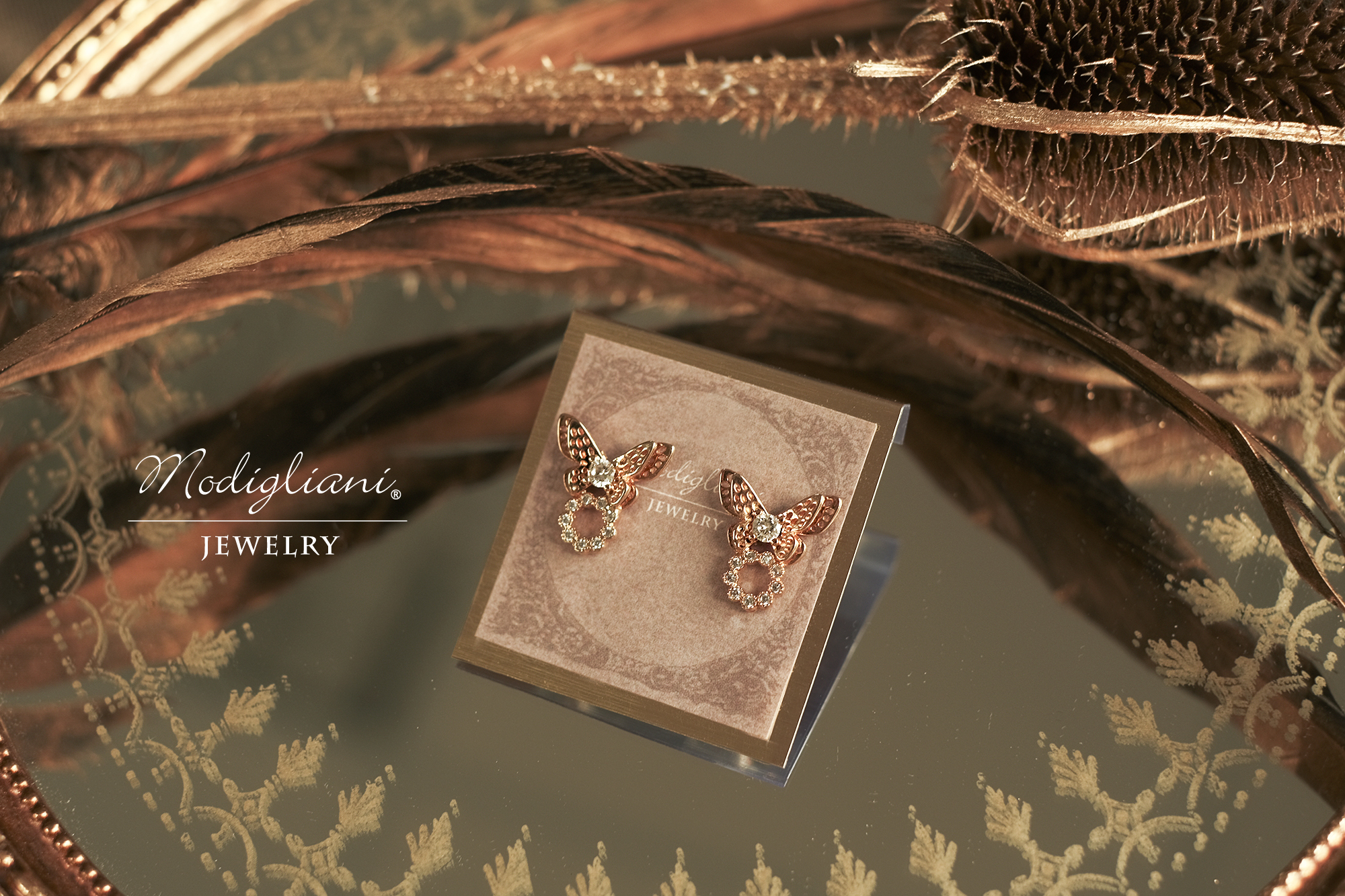 18KGP 翩然蝶舞耳環