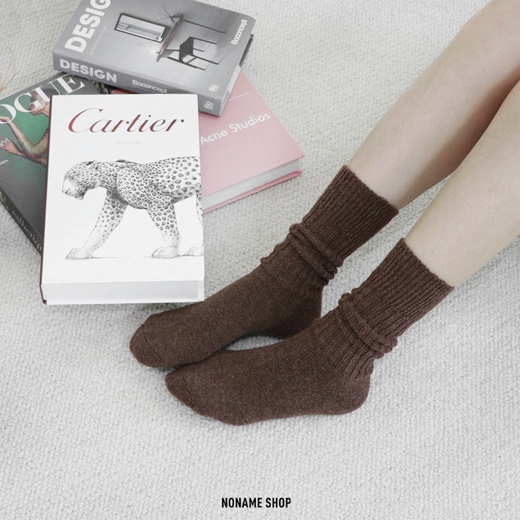 OH!NI 羊毛 加厚 堆堆襪 長襪 襪子 八色 (任選多色再優惠!)