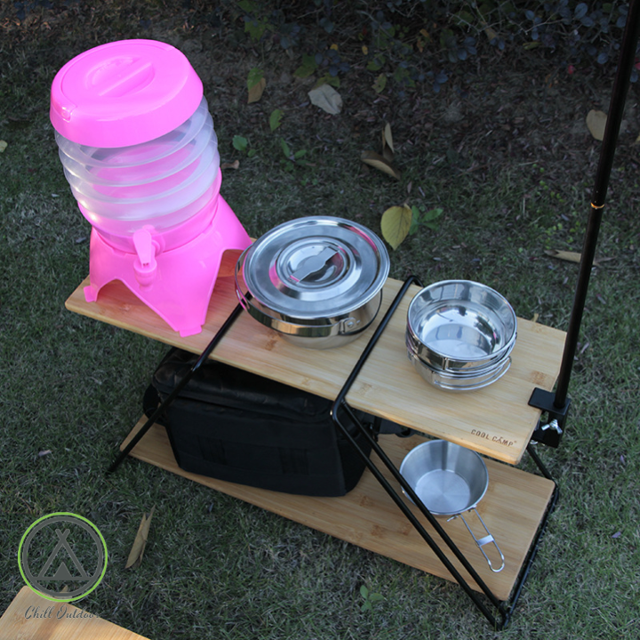 COOL CAMP 兩片式竹木露營桌