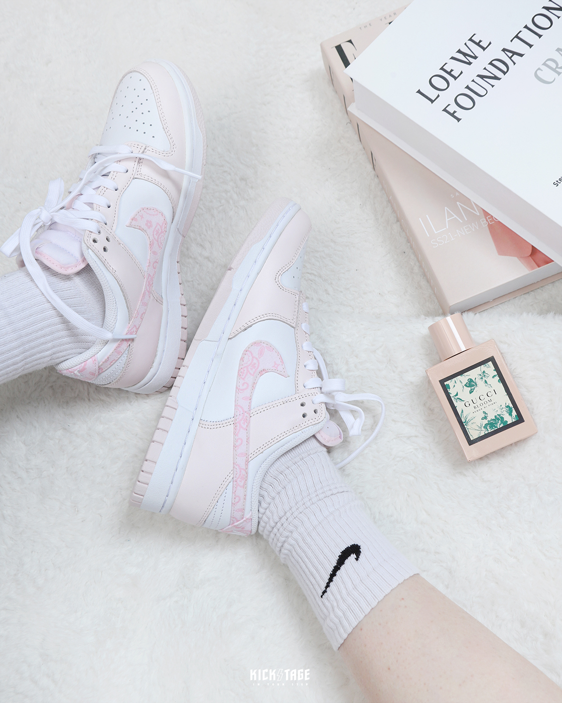 [ 門市現貨 ] W NIKE DUNK LOW Paisley 白粉 櫻花粉 腰果花 變形蟲 低筒休閒鞋【FD1449-100】NIKEPaisley WDUNK