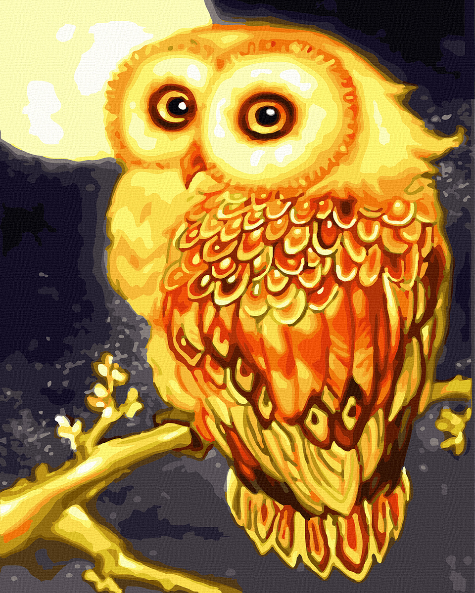 【9V002】貓頭鷹(炫金)