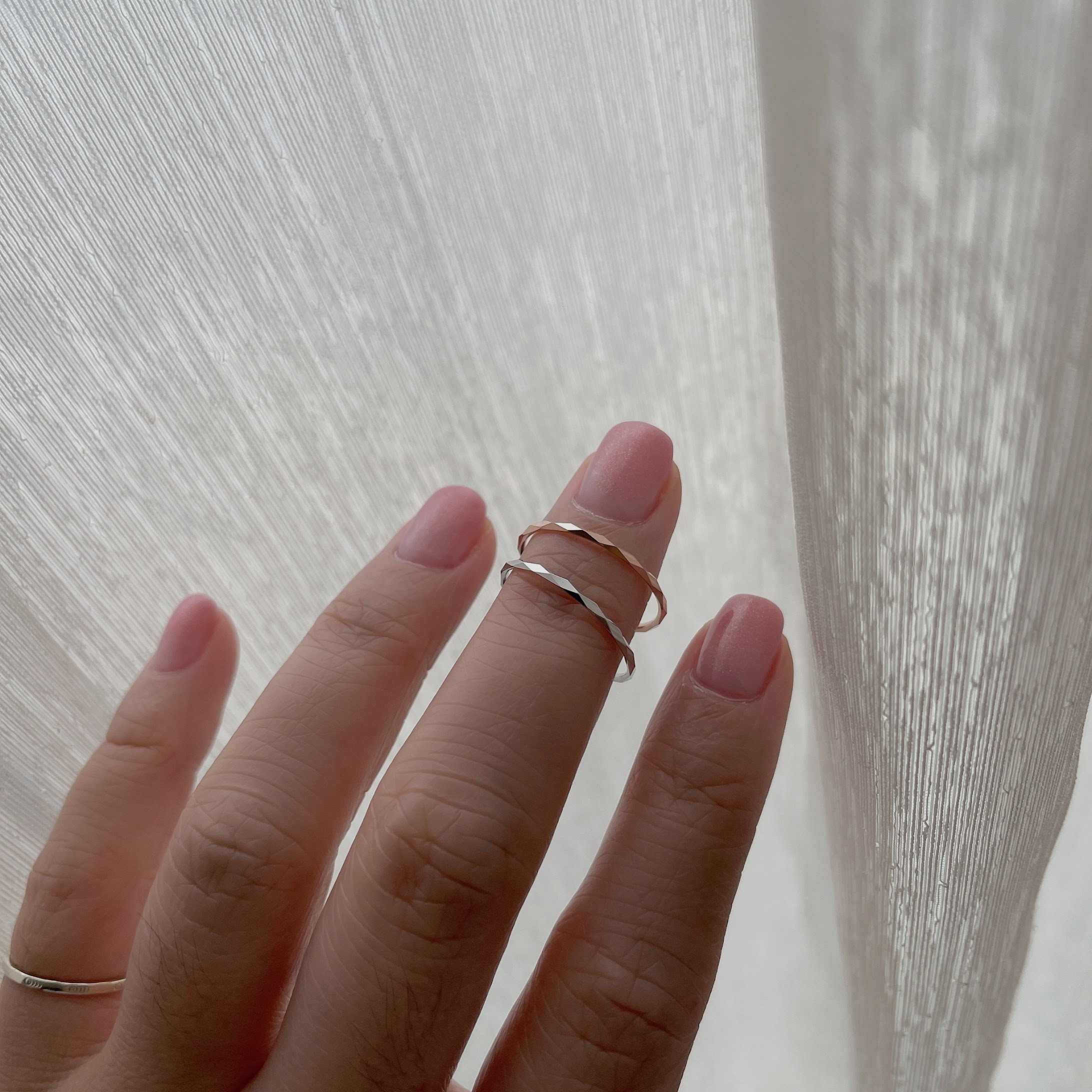 極細Ｋ金戒指-菱形款