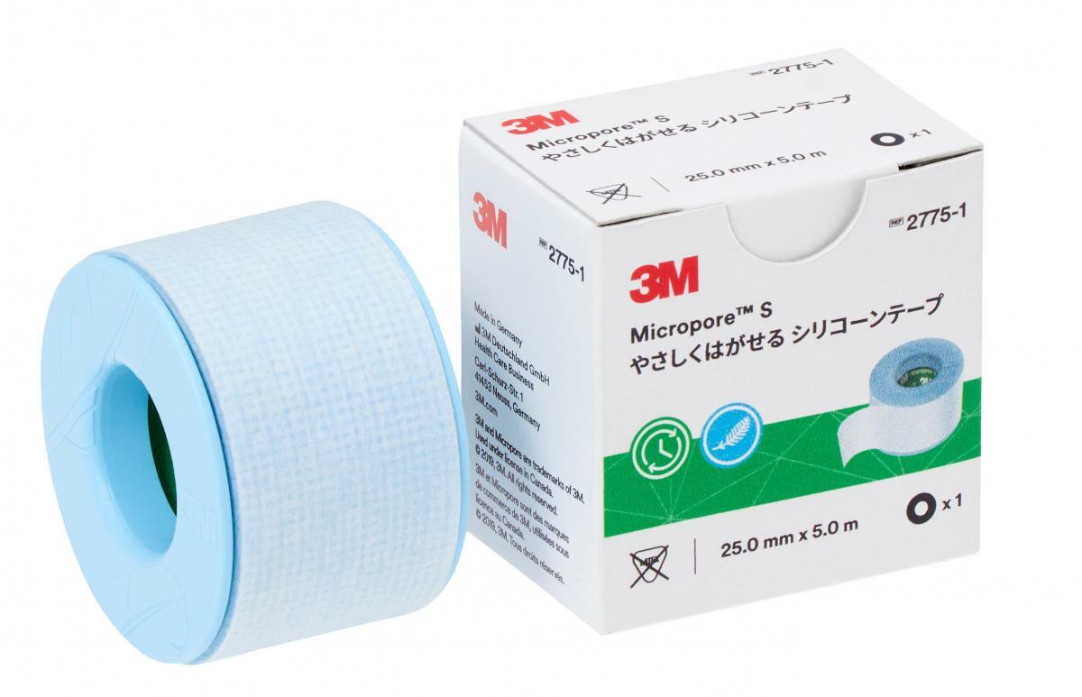 3M™ Micropore™ 溫和剝離矽膠帶 2775-1, 一吋闊 (一卷裝)