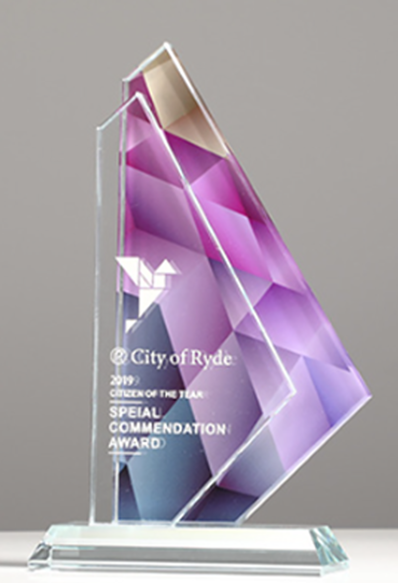 榮譽彩印頒獎牌製作水晶 02款 升級送激光刻字 4567-02