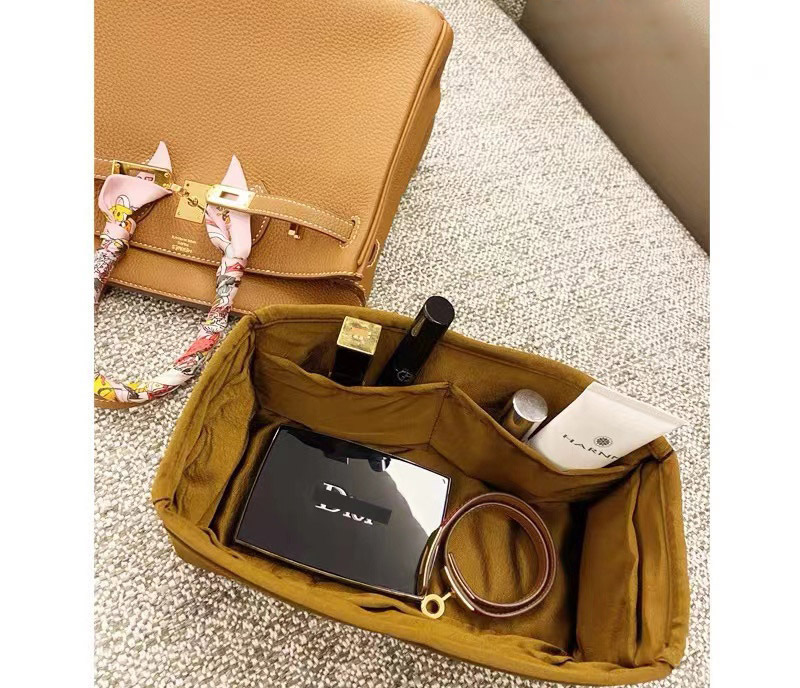 適用於birkin鉑金內膽包25-30-35綢緞整理內襯收納包中包