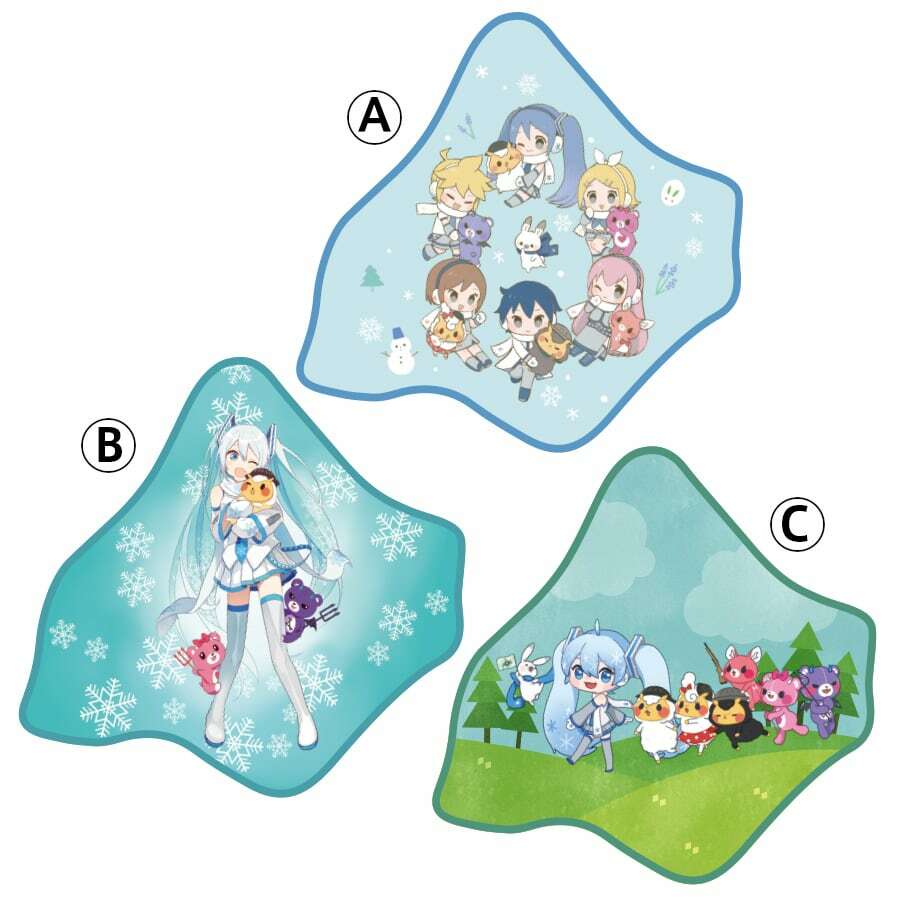 初音未來-手巾-みくにくまダイカットハンドタオル(北海道)A