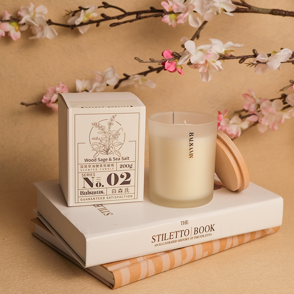 Balsams白森氏香氛工藝蠟燭200g-鼠尾草海鹽