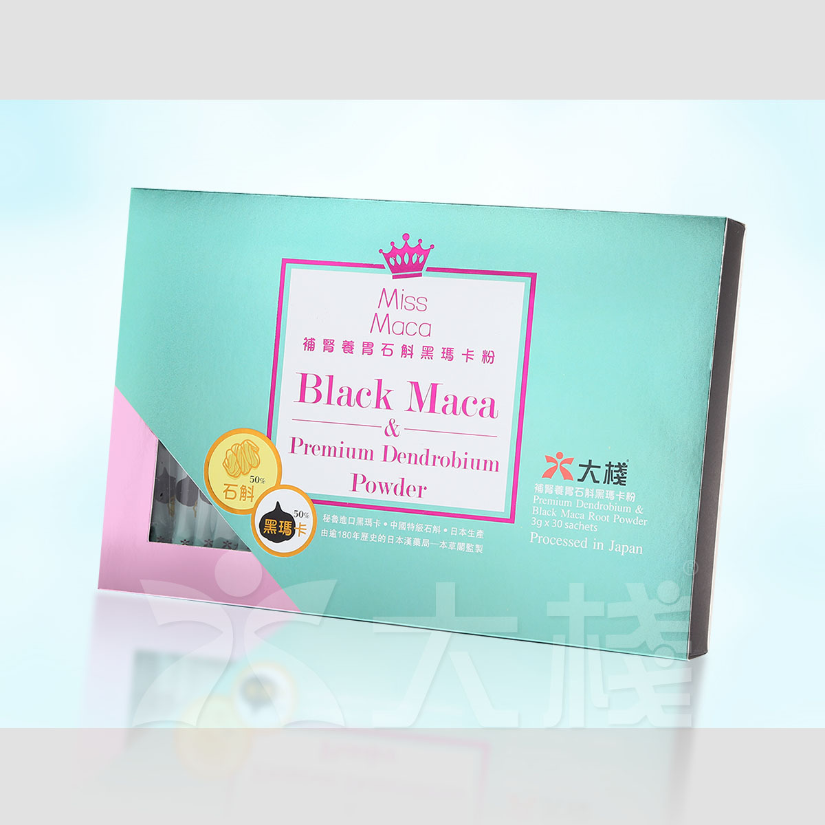 Miss Maca 補腎養胃石斛黑瑪卡粉 (3克x30包) 日本生產 (50%特級石斛 50%秘魯特大黑瑪卡)