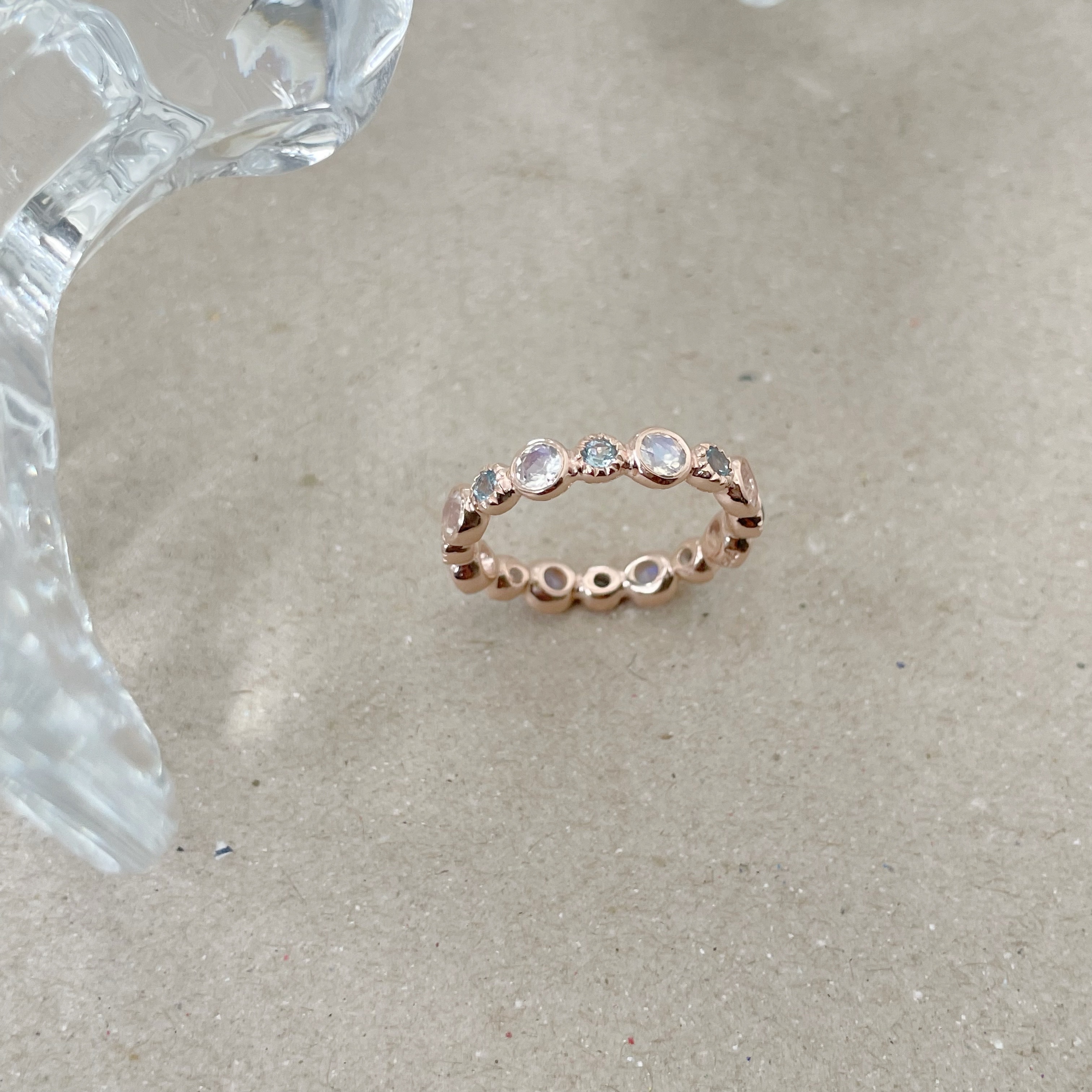 Bubble月光托帕戒指