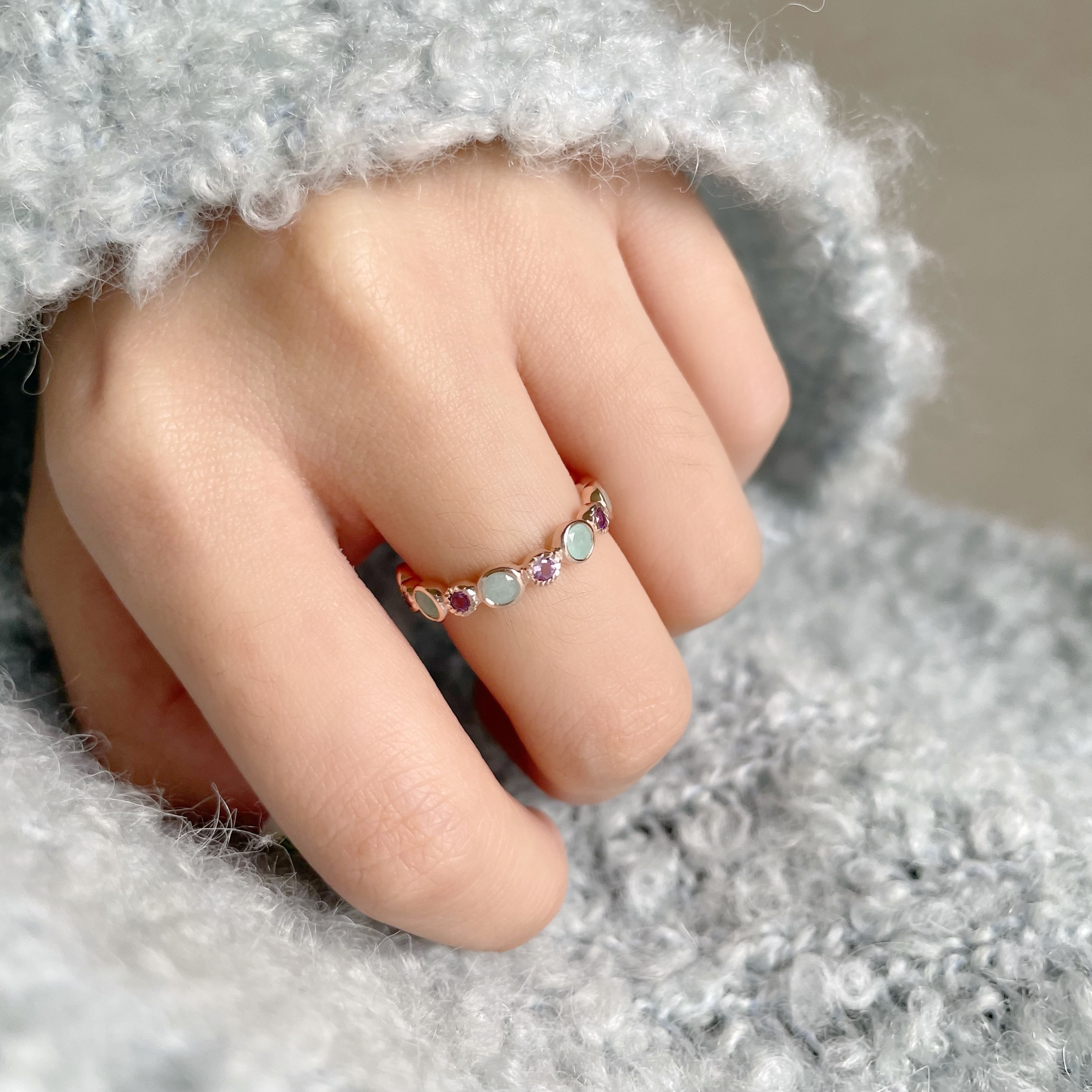 Bubble天河紫水晶戒指