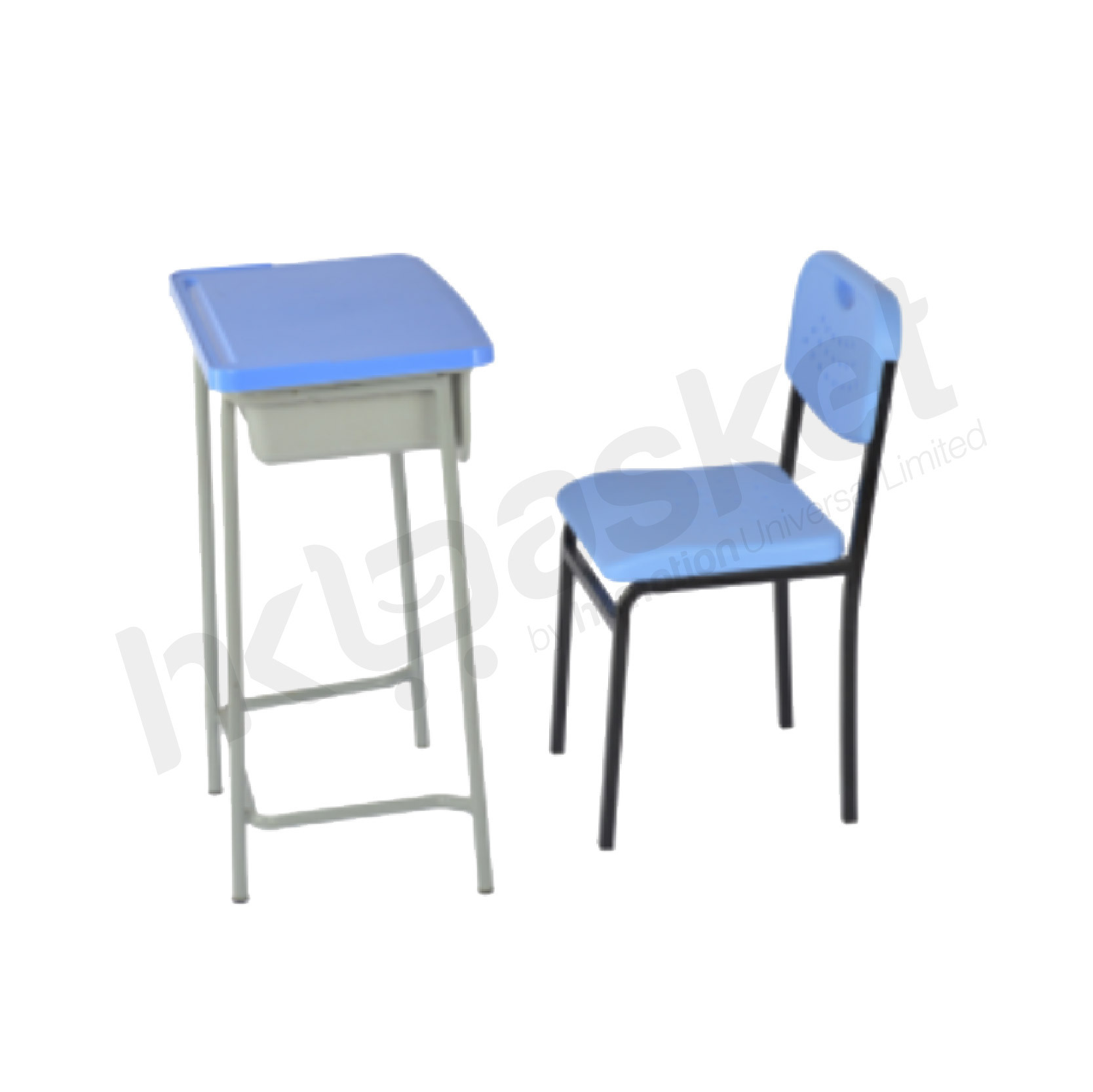 HKpluz Classroom Student Desk and Chair Set - ZDHK01+KZ10