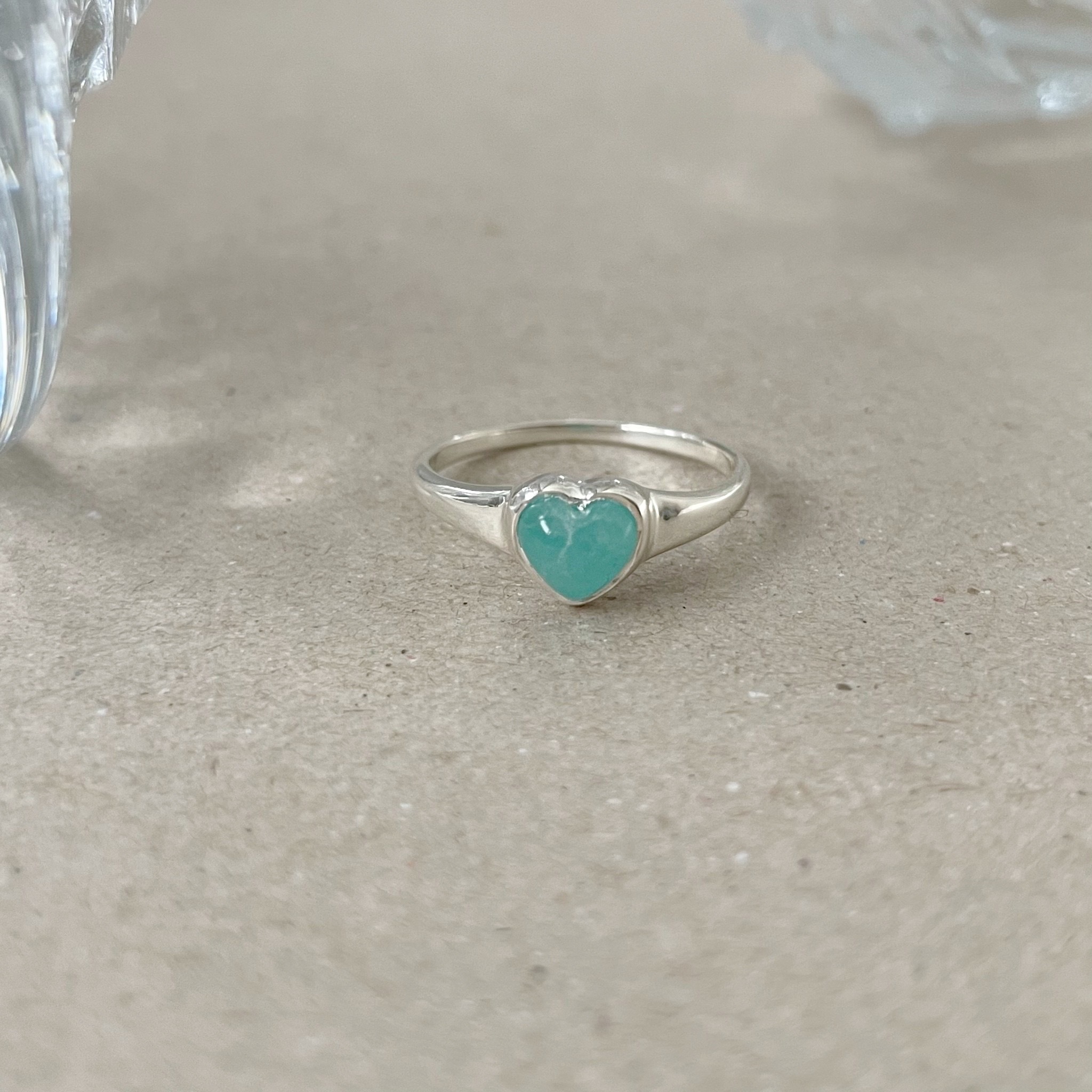 QQ Heart天河石微寬戒指