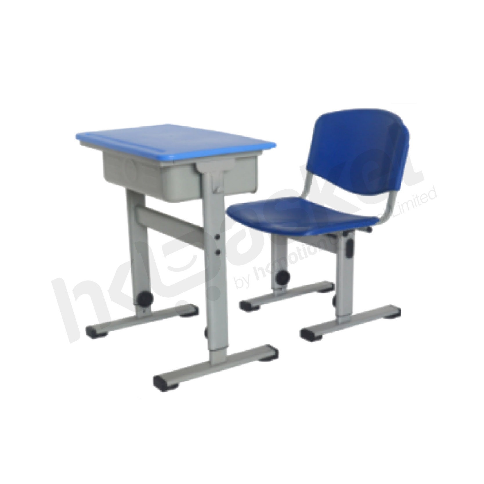 HKpluz Classroom Student Desk and Chair Set - ZDN808+KZ03