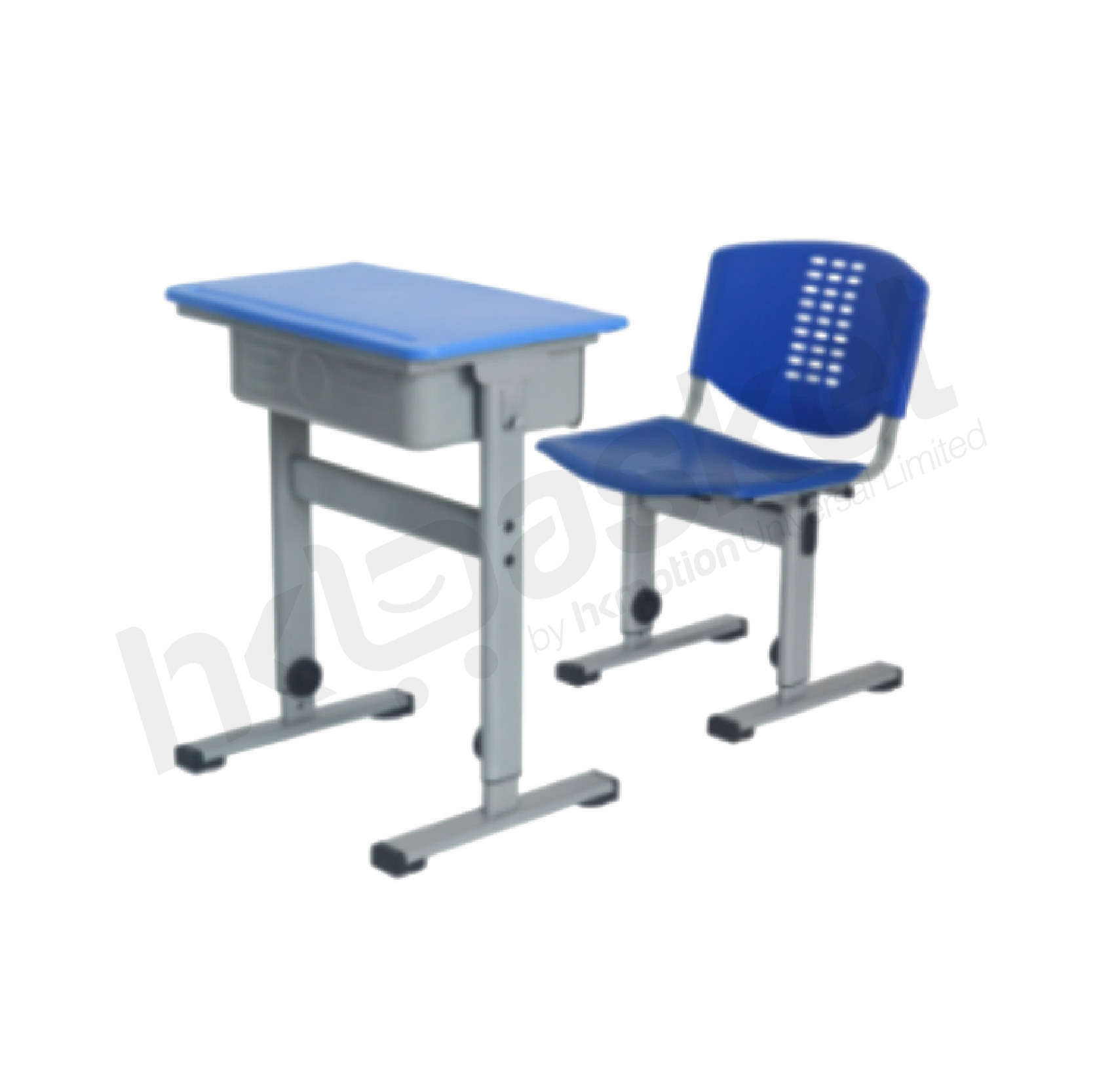 HKpluz Classroom Student Desk and Chair Set - ZDU808+KZ03
