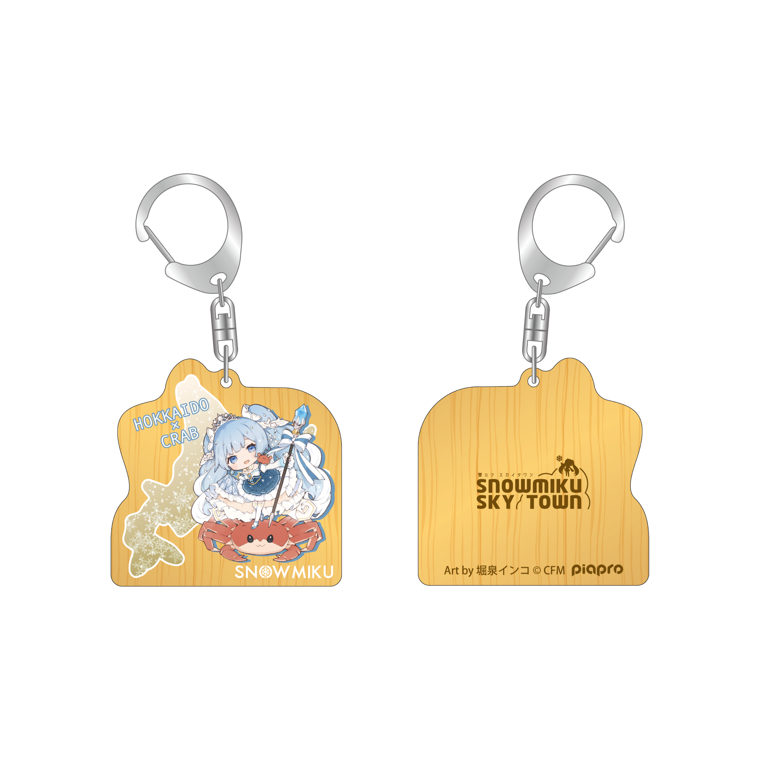 初音未來-木質鑰匙圈-雪ミクAS ウッドキーホルダー2019