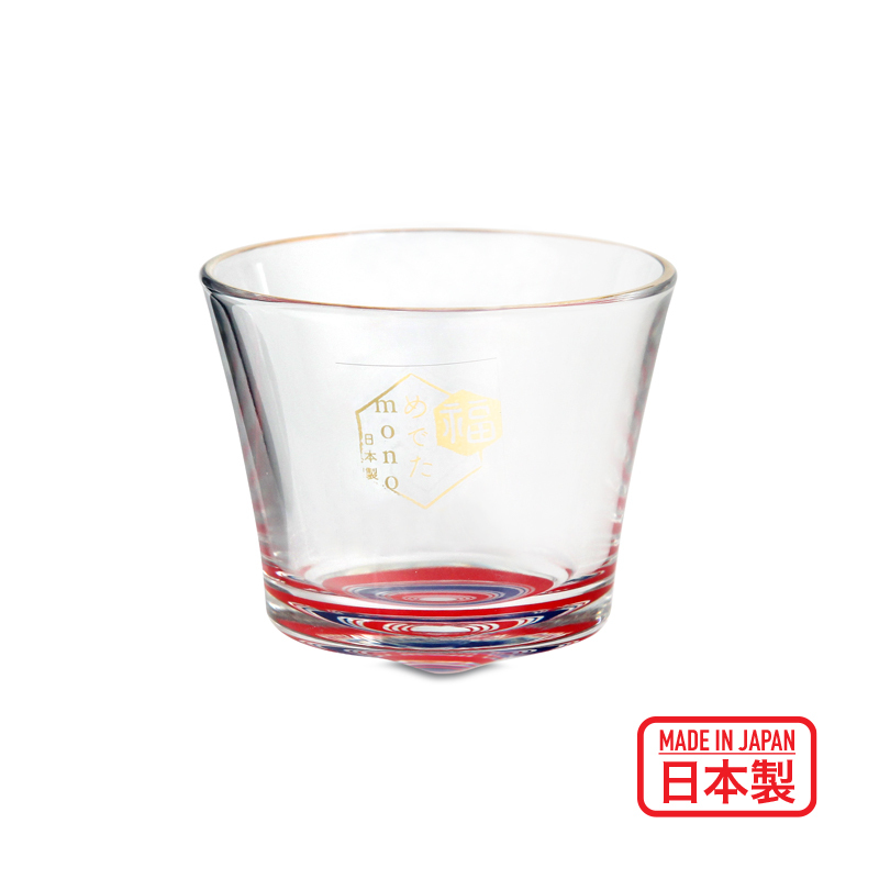 日本ADERIA 玻璃清酒杯-不倒翁-獨樂-小山 -6155