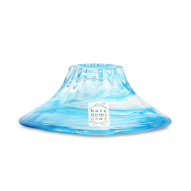 日本ADERIA 玻璃清酒杯-富士山-天藍 -F-47153