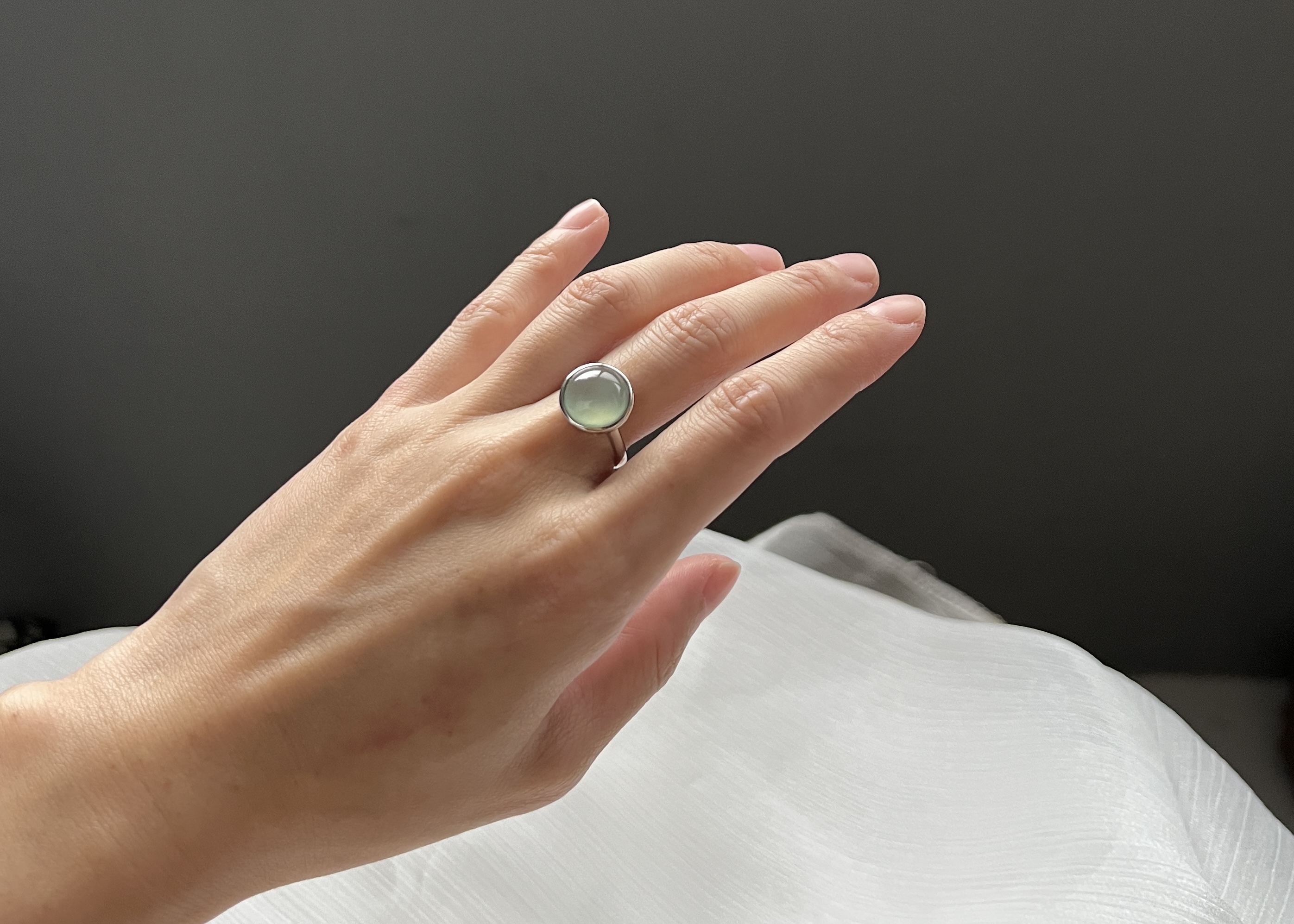 高冰藍綠翡翠戒指