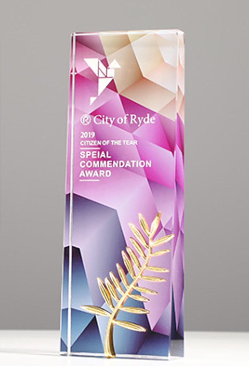 破盤價 榮譽彩印頒獎牌製作水晶-A21款 升級送激光刻字 A21