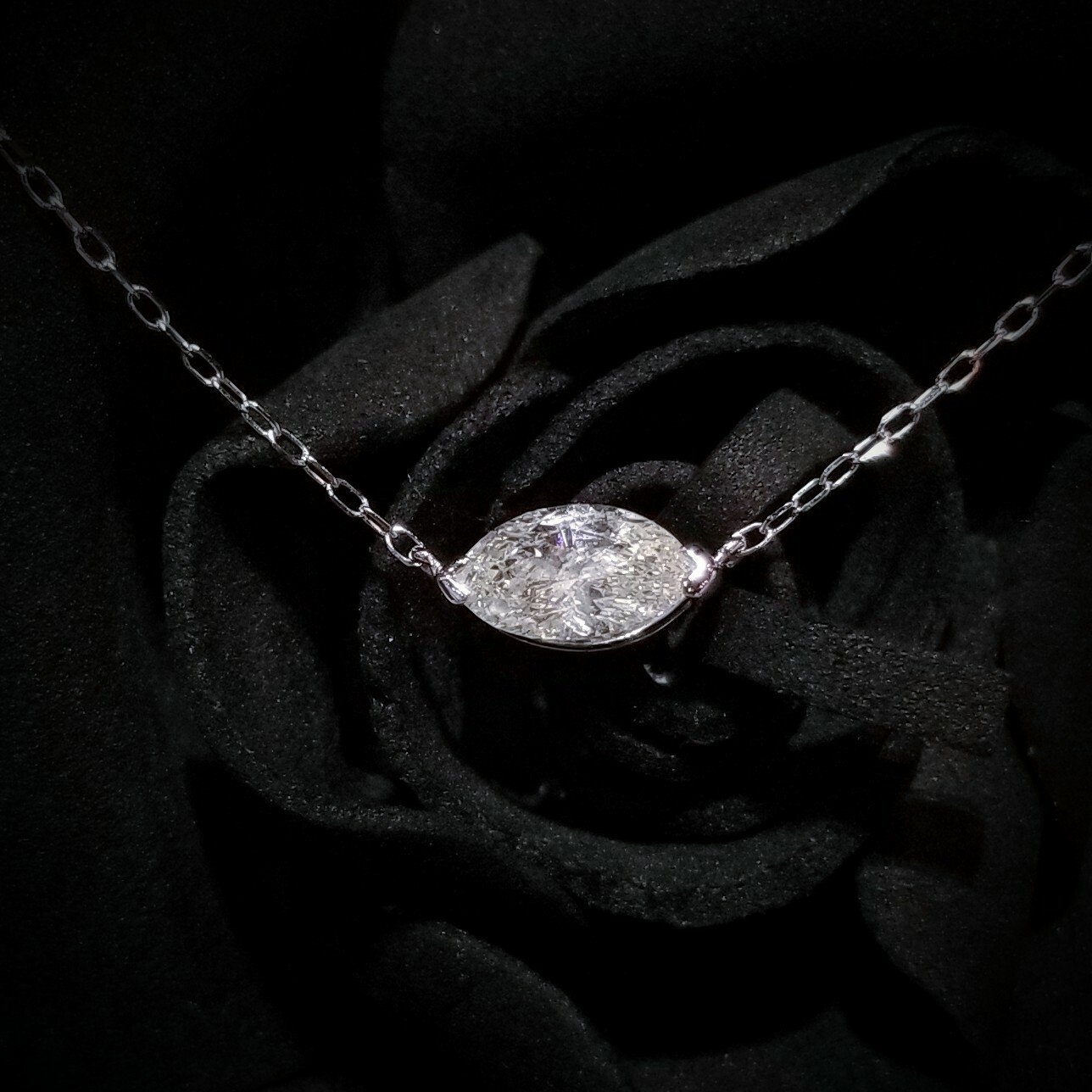 18K White Gold 0.86ct Diamond Necklace