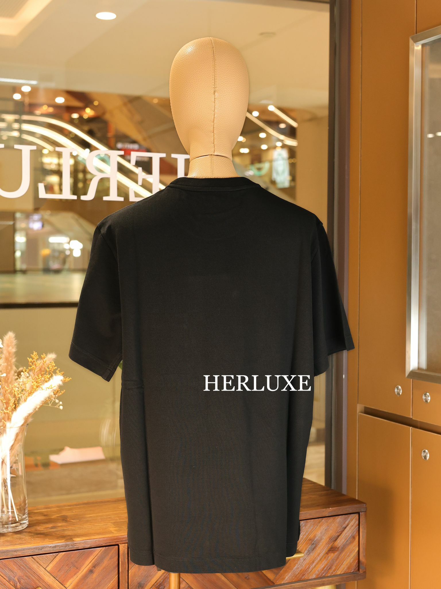 T-shirt ras du cou pique de coton 02 noir （可預訂尺碼）