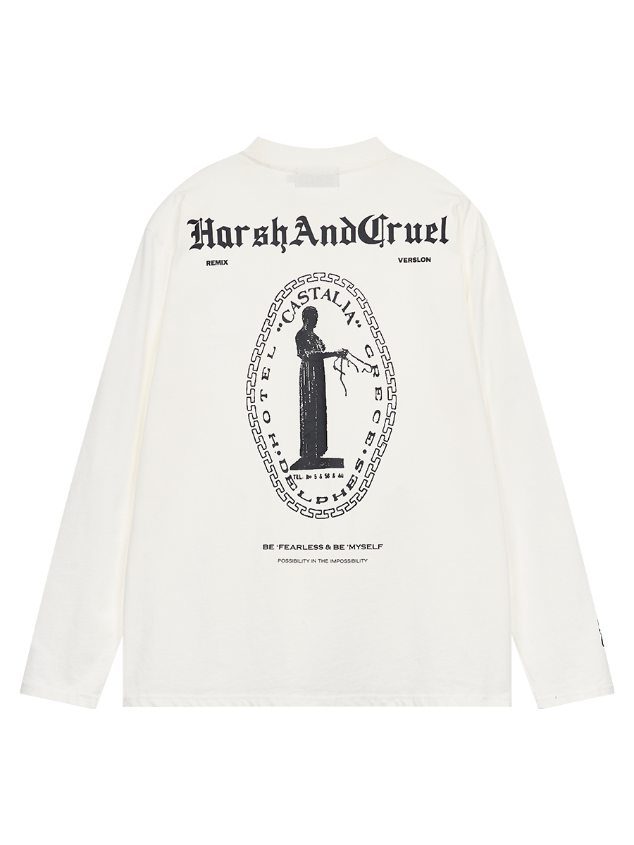 Harsh and Cruel 23SS 歌德字體排版長袖 HM231020043
