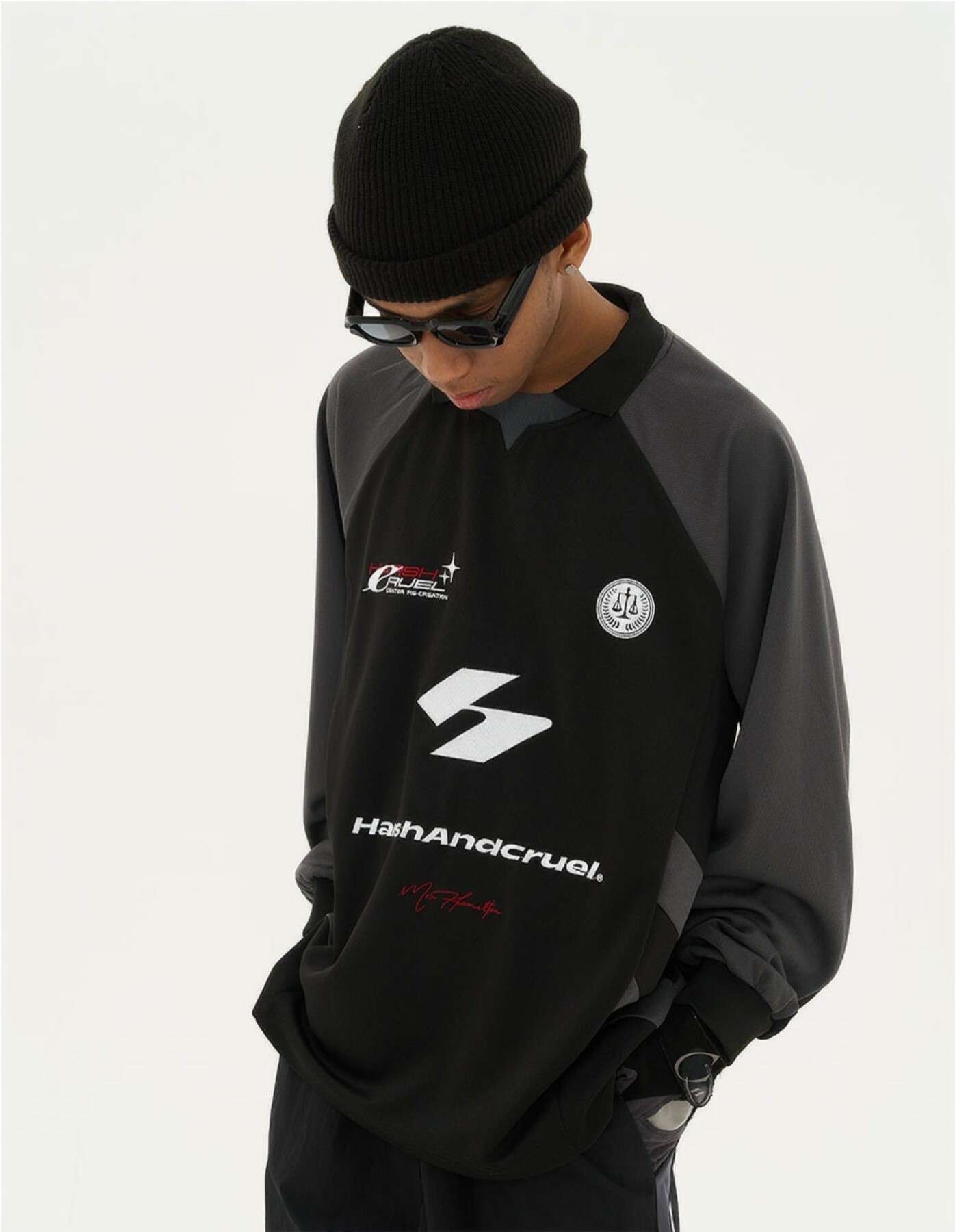 Harsh and Cruel 23SS 插肩袖球衣運動長袖 HM231020041