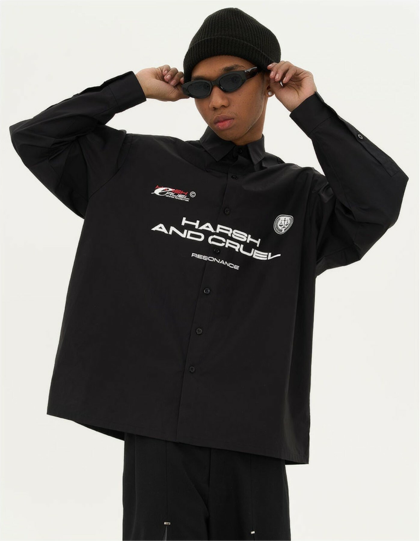 Harsh and Cruel 23SS 街頭運動排版長袖襯衫 HM231070029