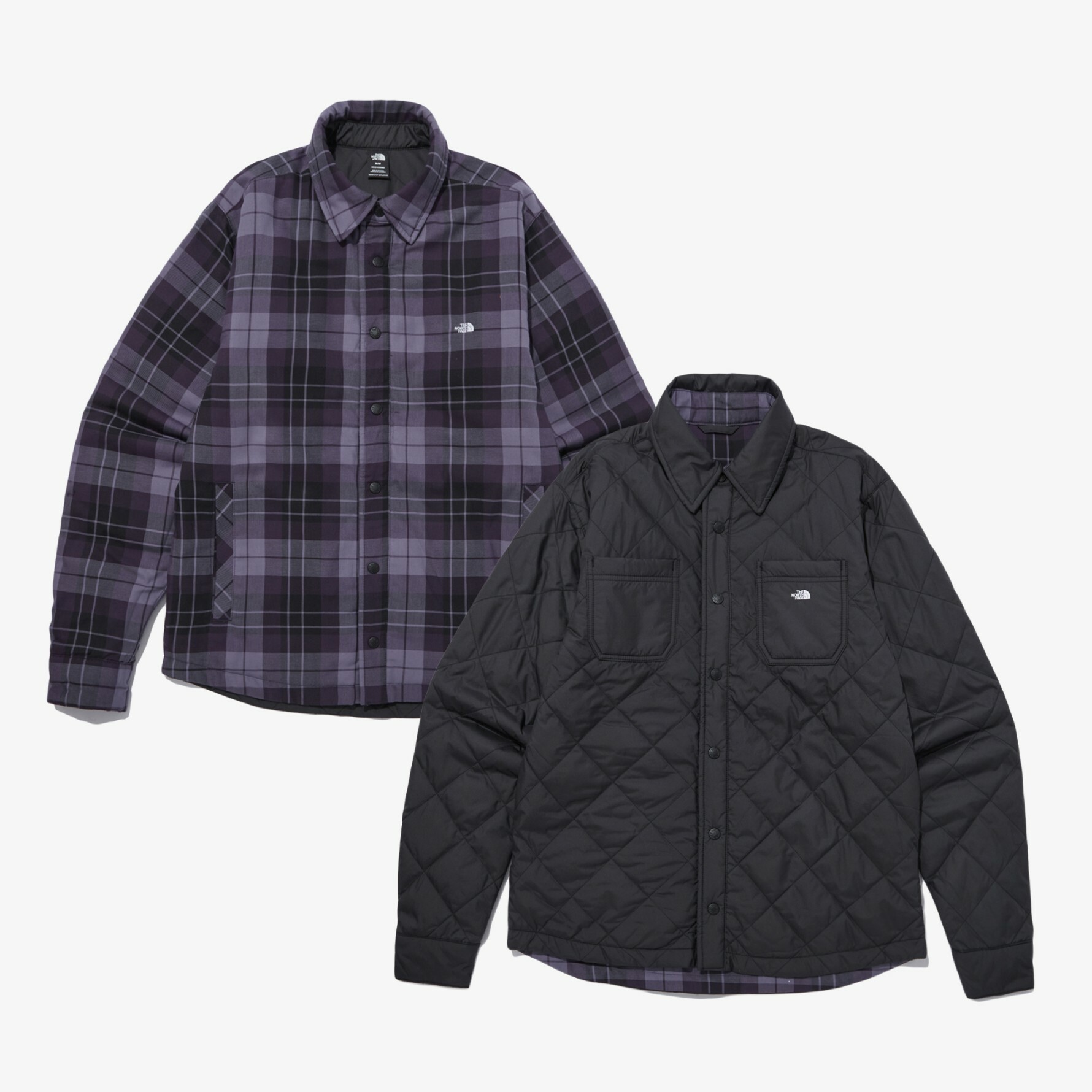 THE NORTH FACE 男 雙面保暖 法蘭絨 襯衫 紫黑 NJ3NP00A