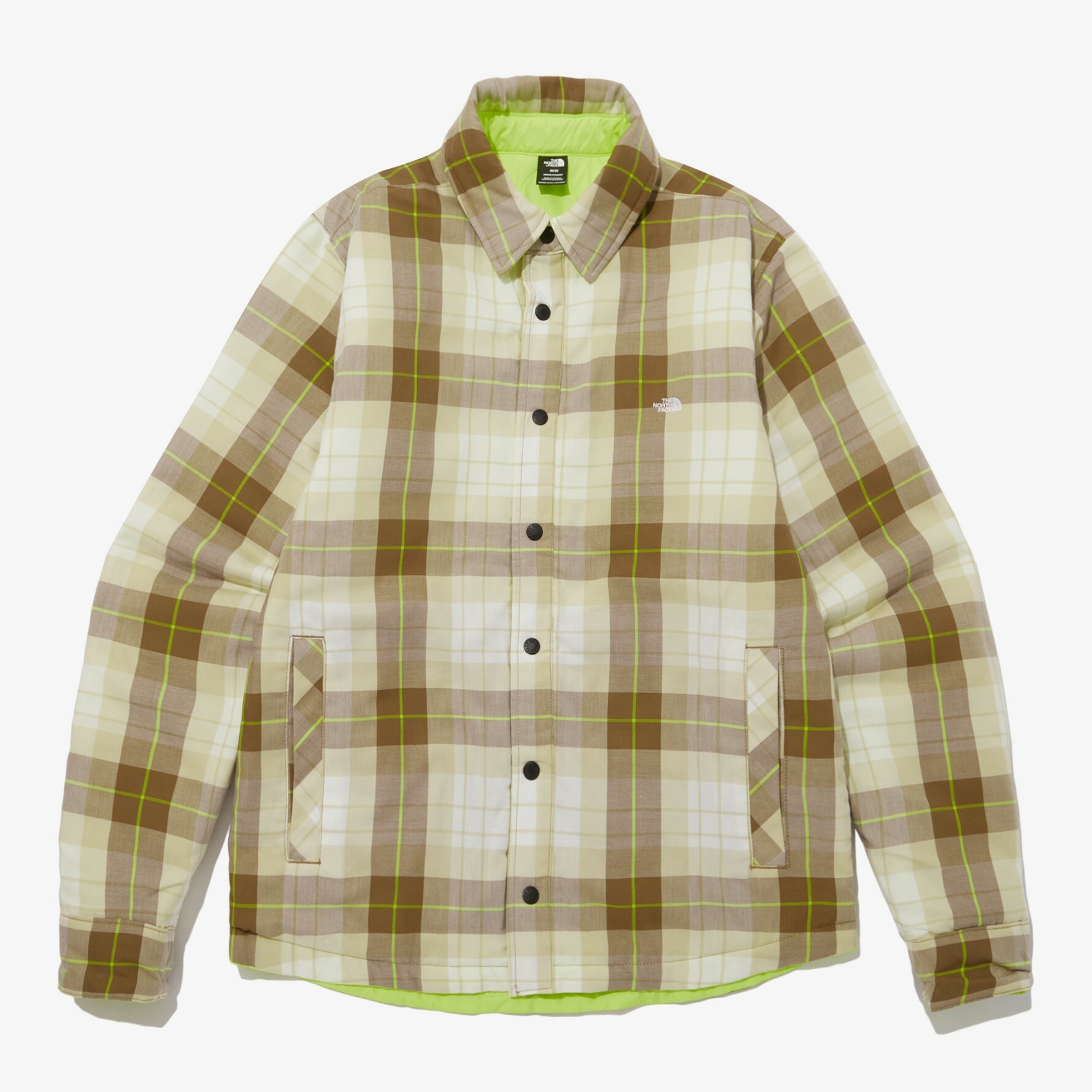 THE NORTH FACE 男 雙面保暖 法蘭絨 襯衫 綠 咖啡 NJ3NP00B