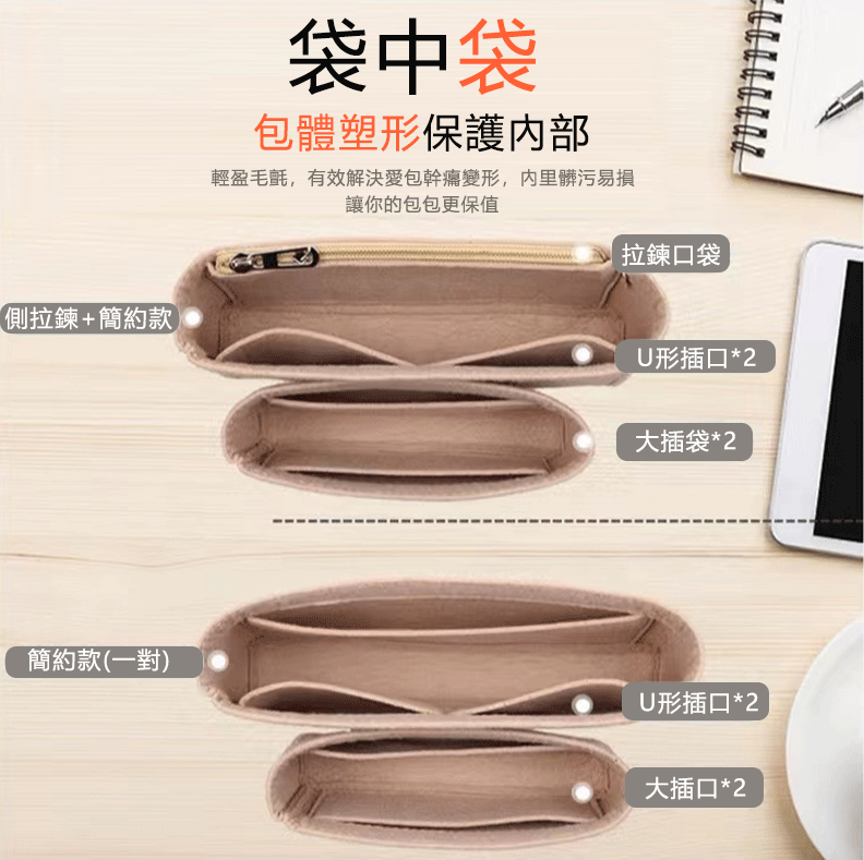 LV五合一麻將包內膽內襯包