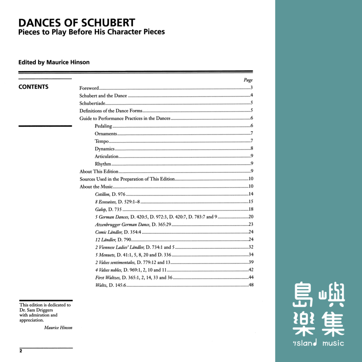 Dances of Schubert: Piano Book