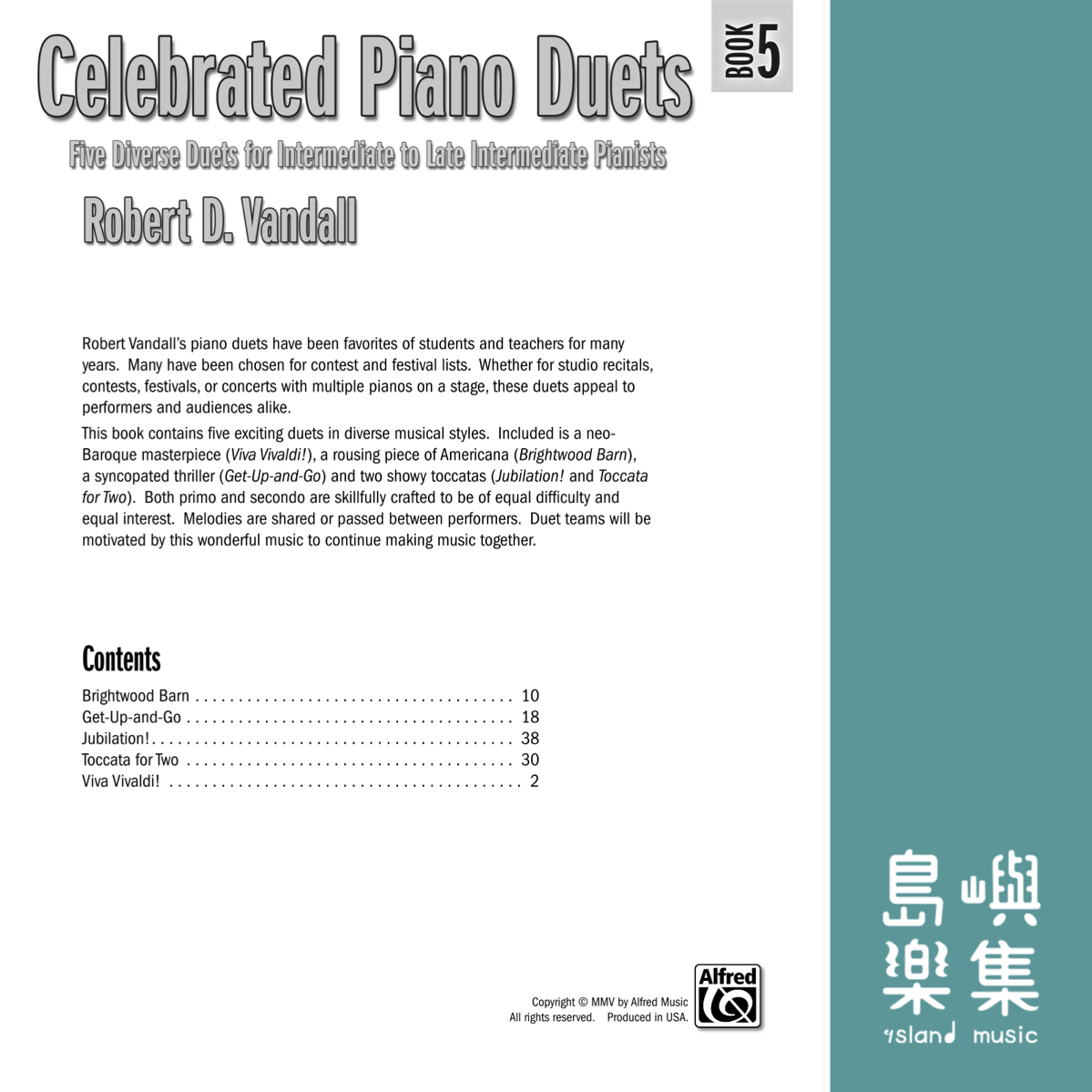 Celebrated Piano Duets, Book 5: Piano Duet (1 Piano, 4 Hands) Book