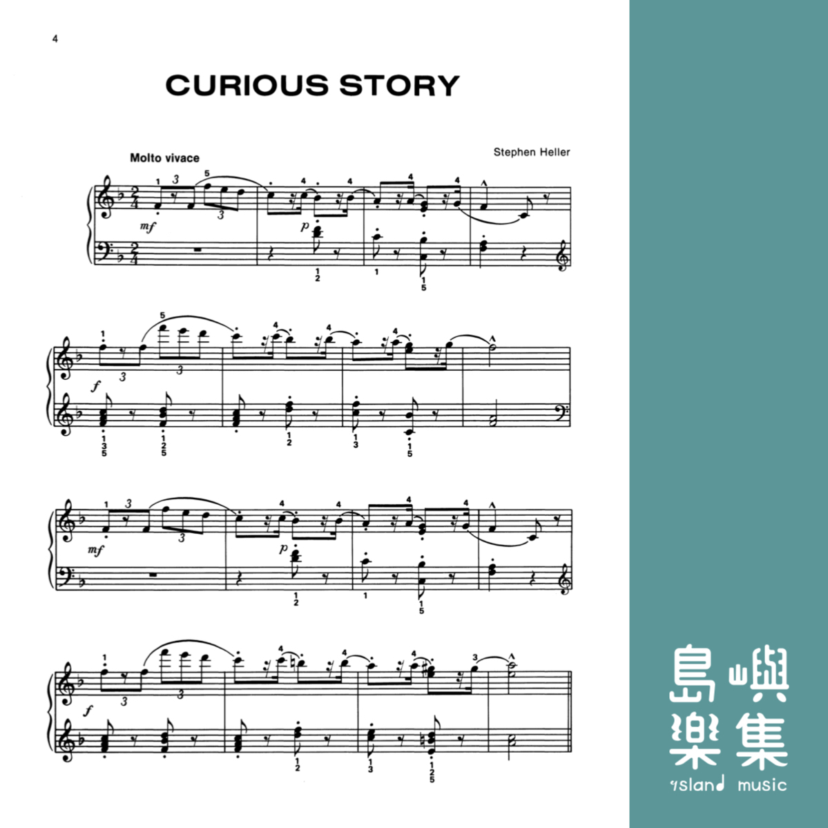 Heller: Curious Story: Piano Sheet
