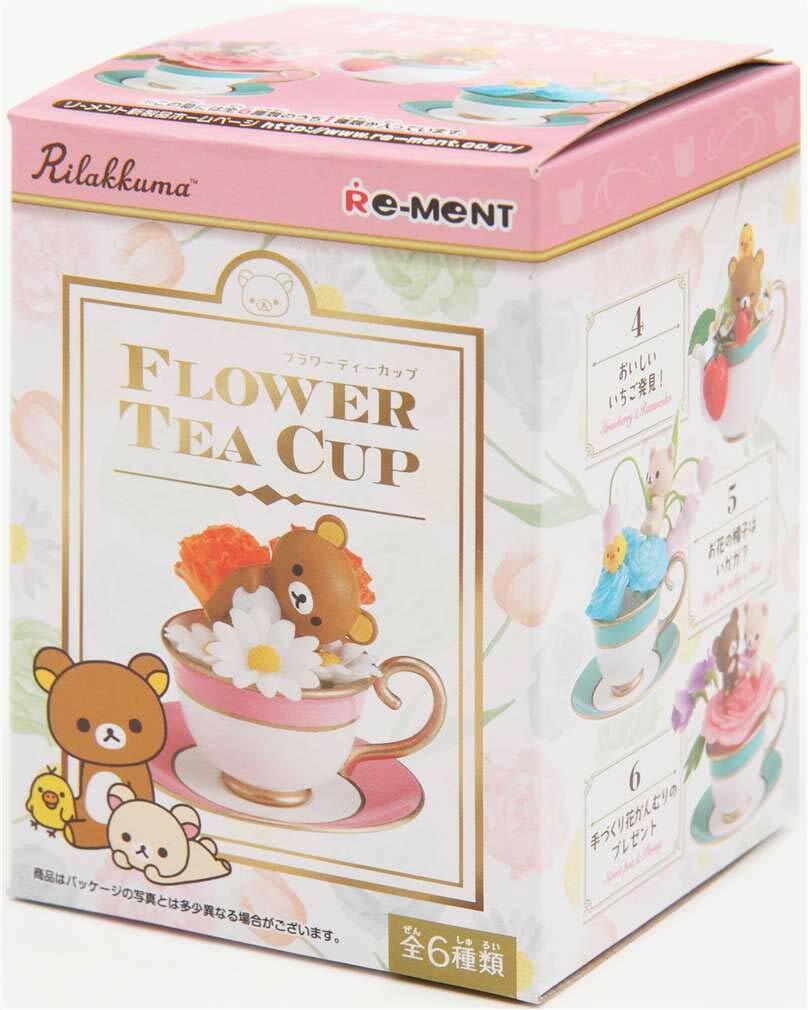 Re-Ment Miniatures Sanrio Rilakkuma Flower Tea Cup Set