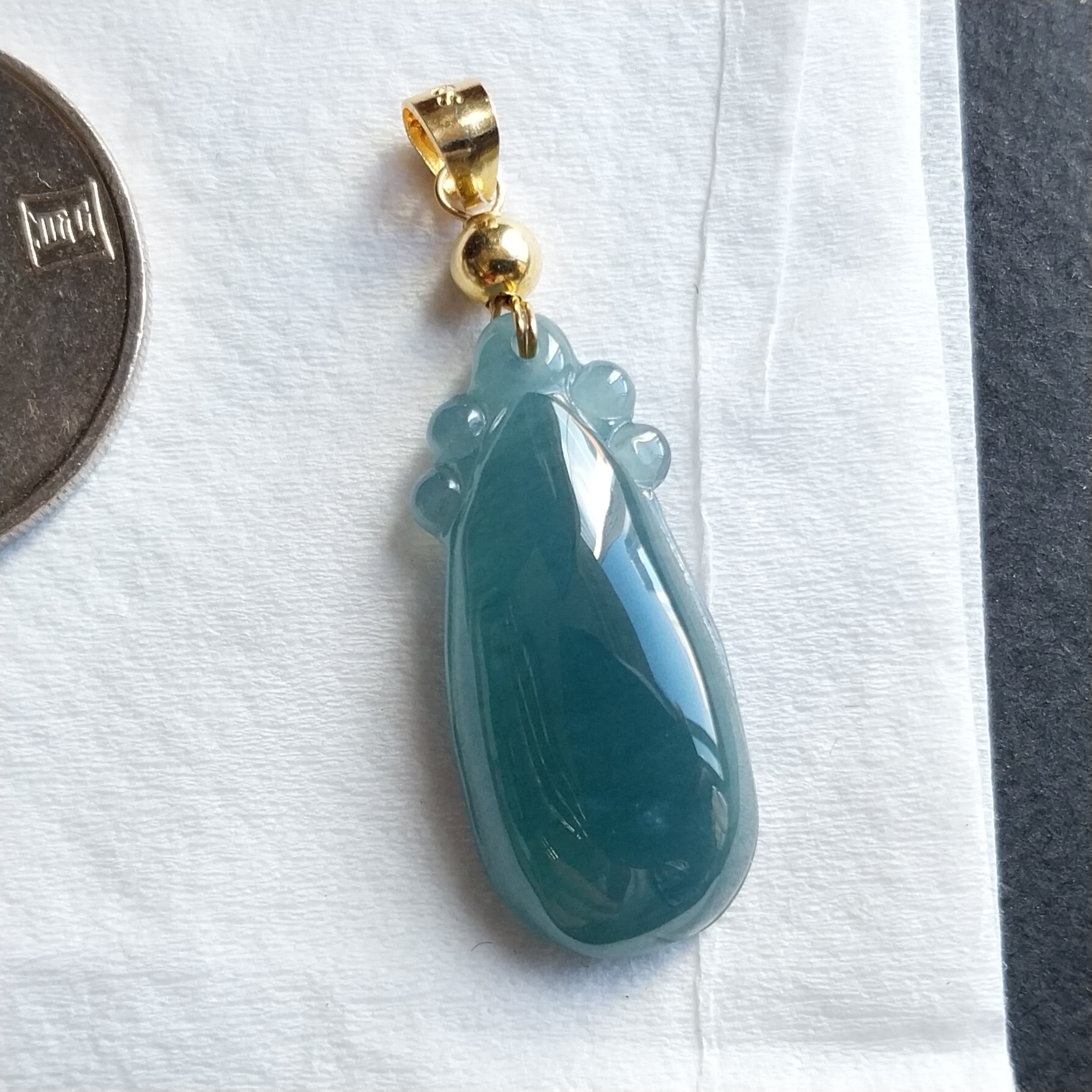 J2109 冰藍水吊墜配925銀扣