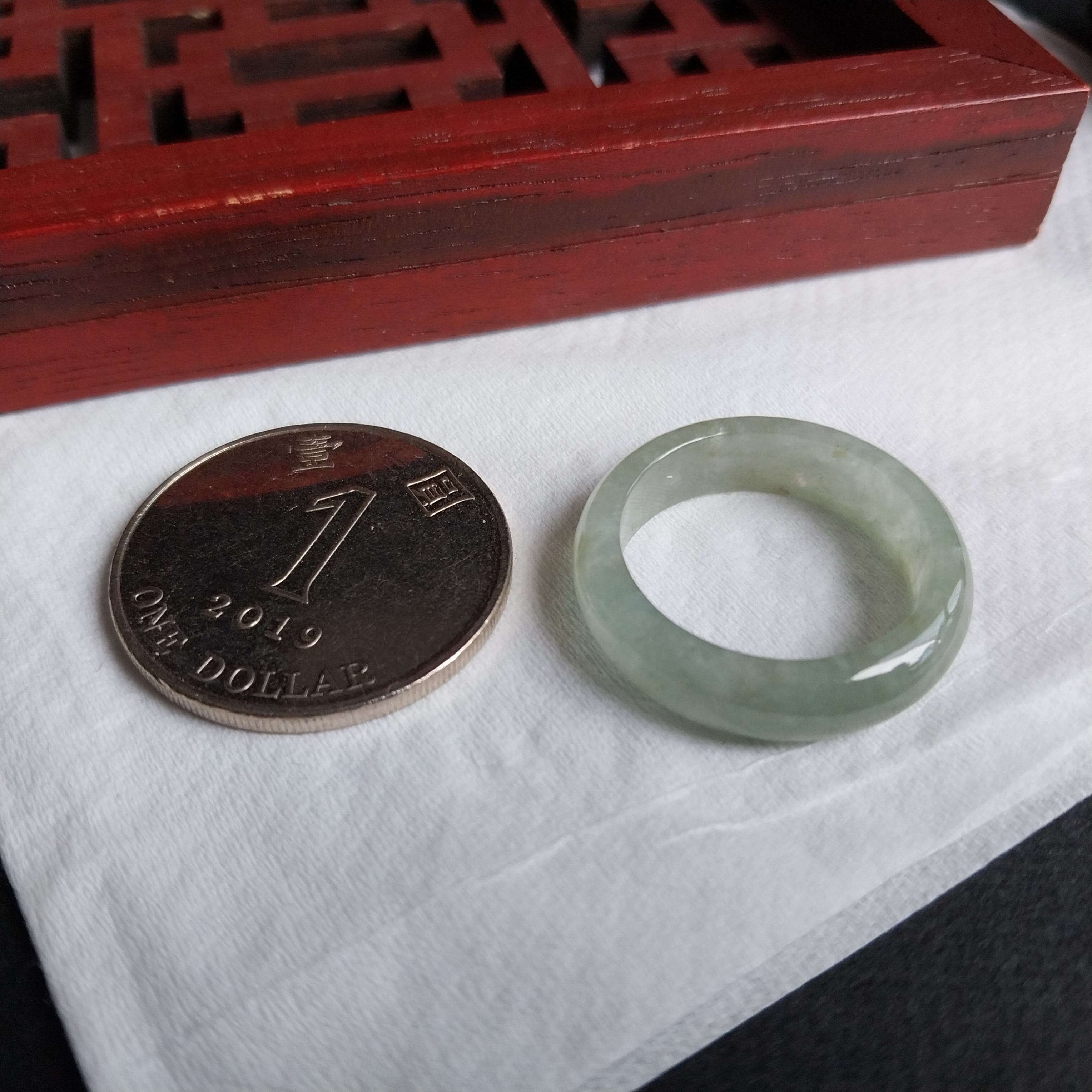 J2115 冰晴水綠介指環 (18.2mm內直徑)