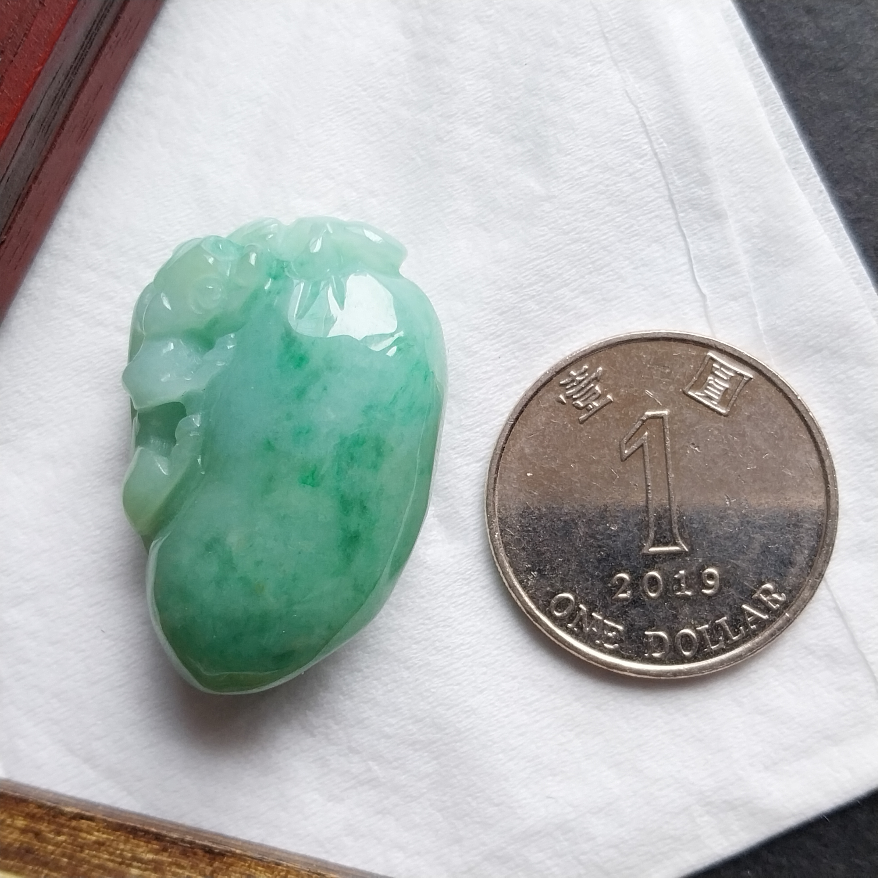 J2118 冰飄花福壽雙全吊墜